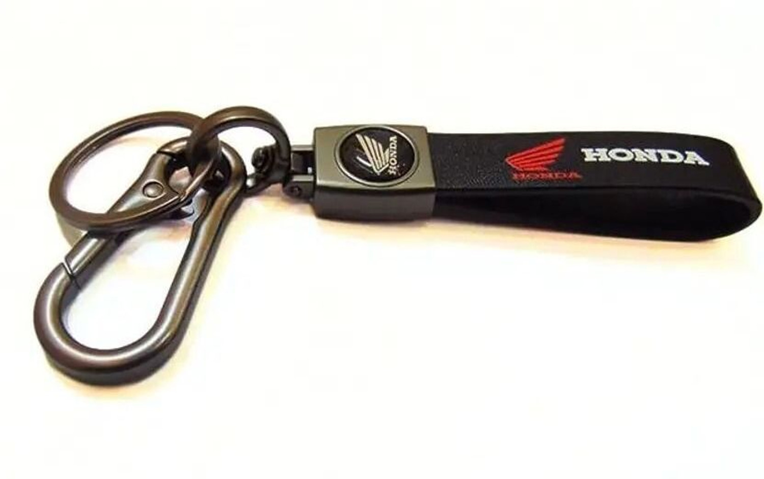 Image of NAYA Honda premium Bike Leather Keychian Keyring Black Colour Pack of 1 Key Chain