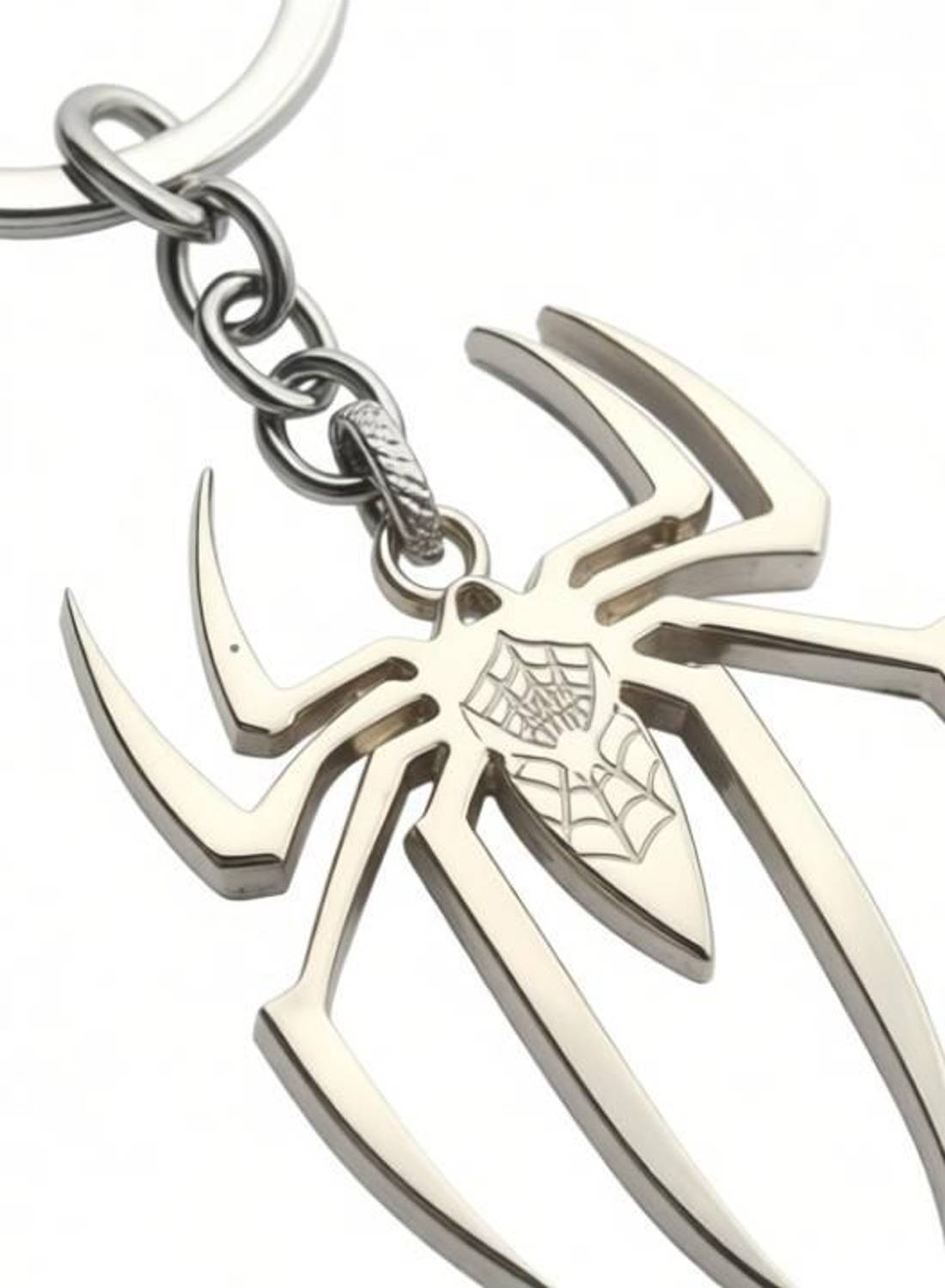 RAJ SpiderMan Marvel Avengers Silver Metal Keychain - Image 4