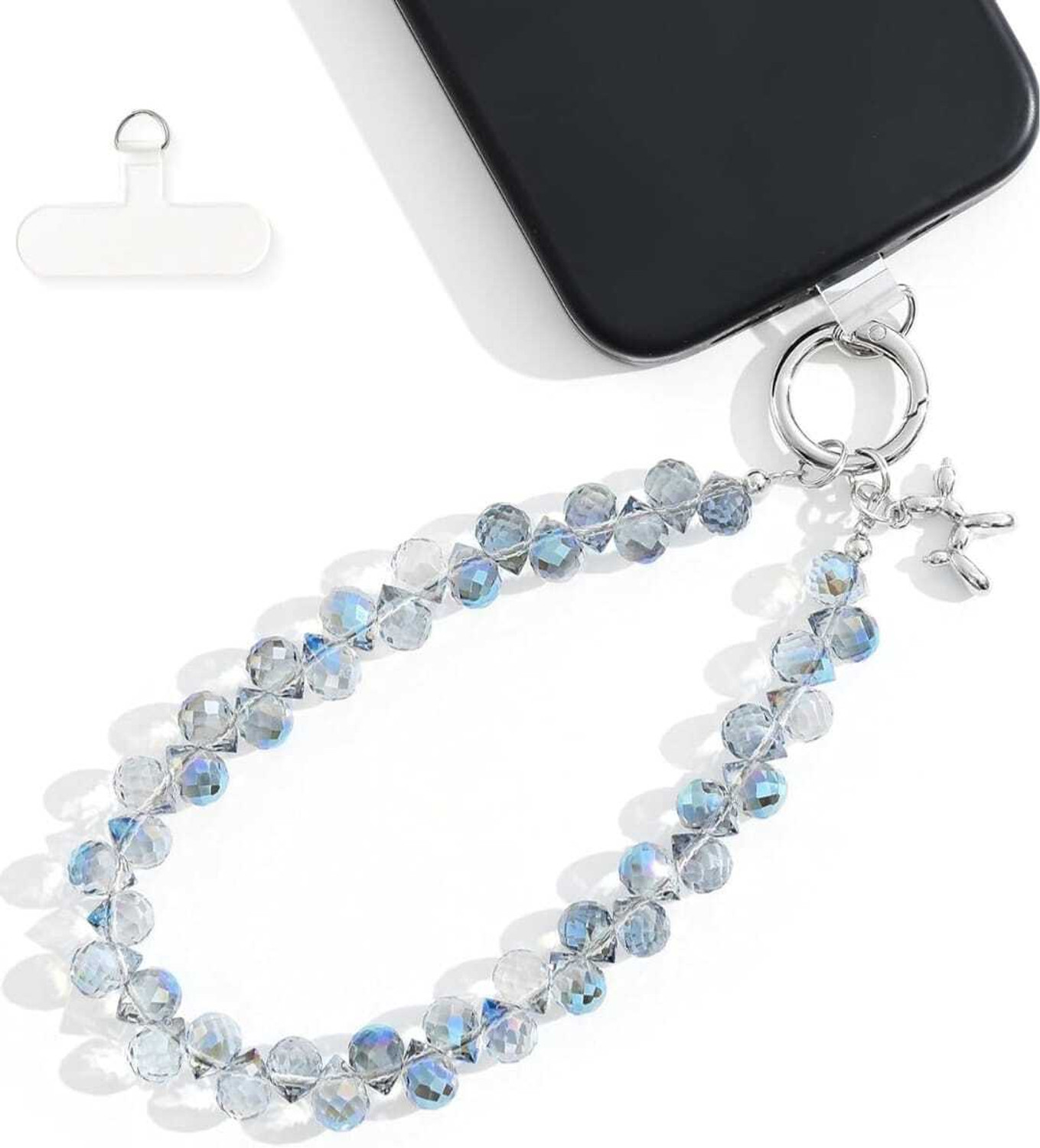 Image of Appe Crystal Beaded Phone Charm Strap with Metal Hook | Mobile Hanging Accessory Phone Charm