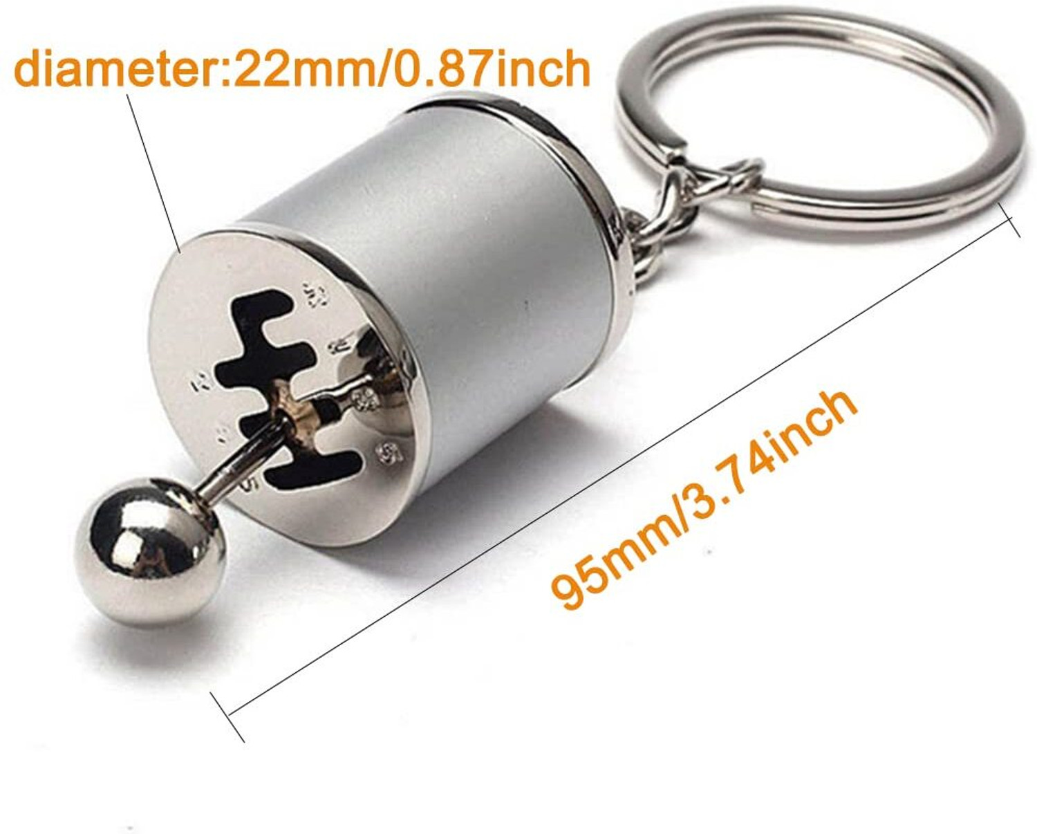 Image of LAVITRA 6Speed Gear Box Keychain Chrome Six-speed Manual Shift Lever Keyring Key Chain Key Chain