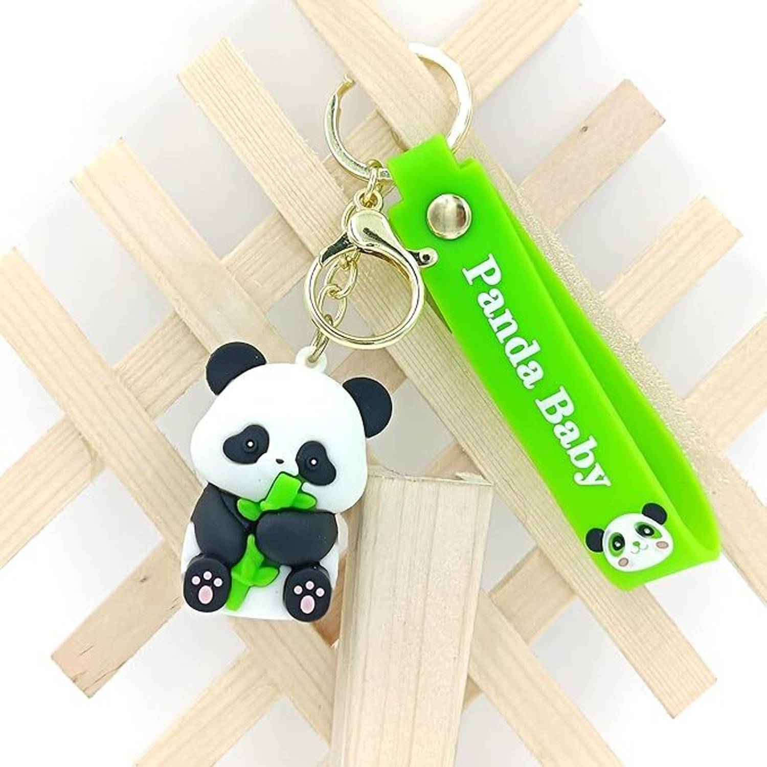 ABS TRADERS Cute Baby Panda 3D Keychain Strap & Bag Hook (1Pcs) Key Chain