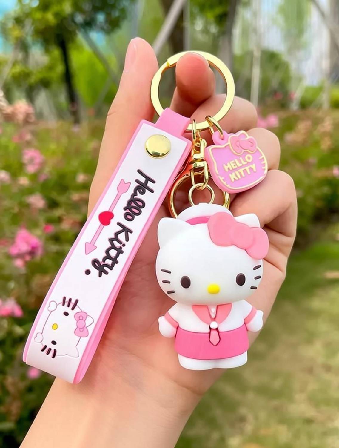 KYOP Cute 3D Hello Kitty With Tie Keychain For Girls And Boys Key