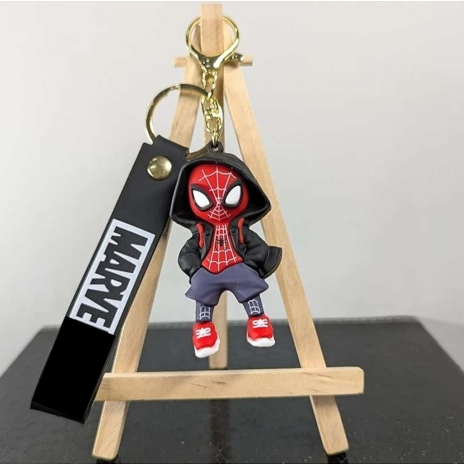 Image of Actino SpiderMan Cartoon Characters Keychain for Girls Boys,Cute Silicon Keychains 3D Key Chain