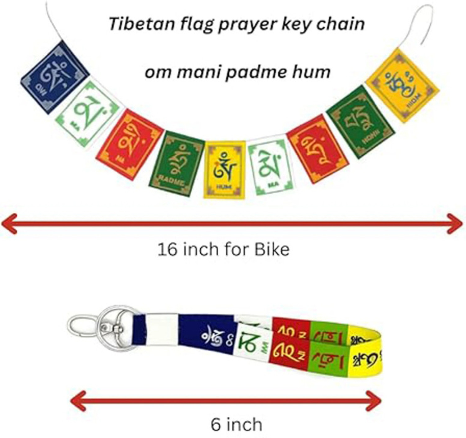 Image of Vighneshvara Tibetan Flag and keychain for bikes and cars Key Chain