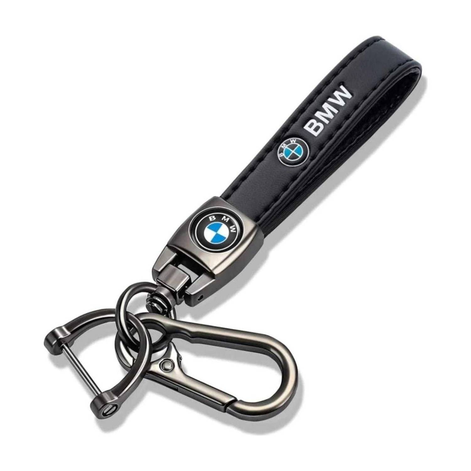 Ayesha Collection BMW Leather Stripe Key Chain Key Chain