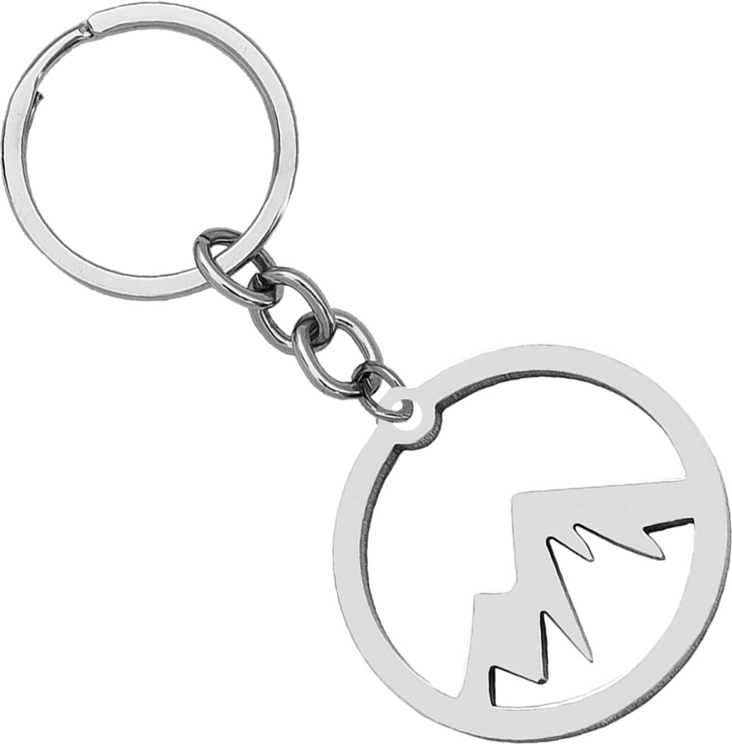 M Men Style Mountain Keychain Forest Lover Stainless Steel