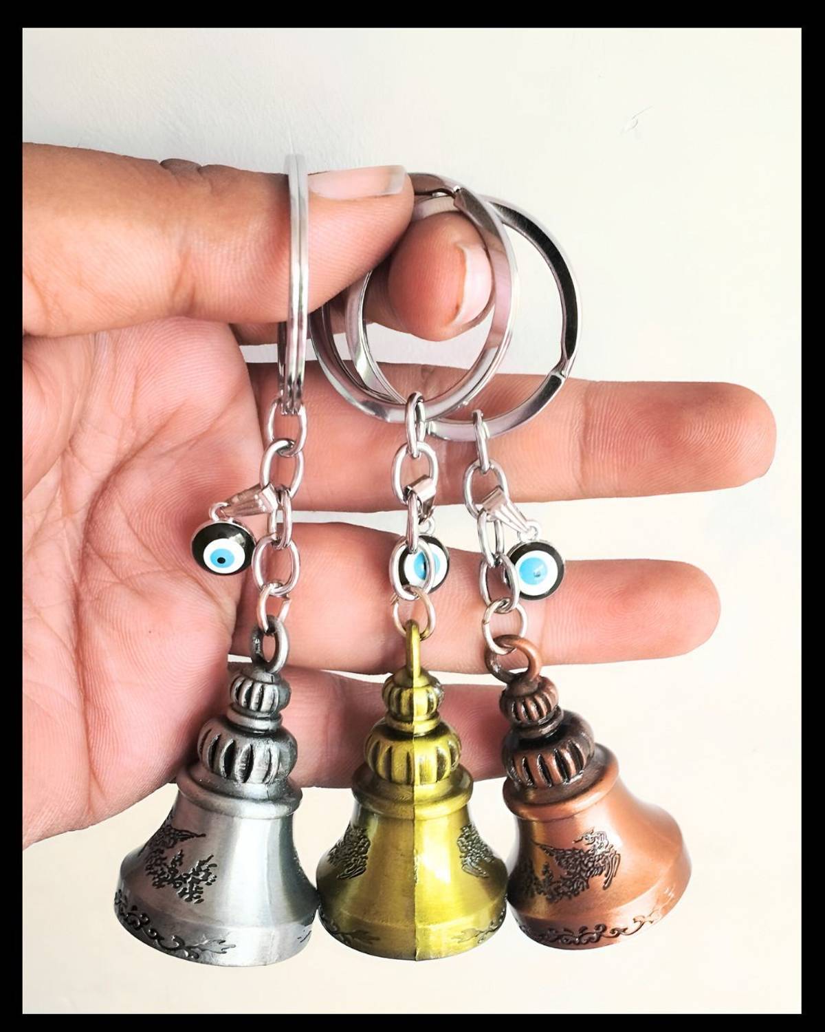 Wonderwhimzy 3-Pack Tibetan Bell Keychain Pack of 3 - Image 2