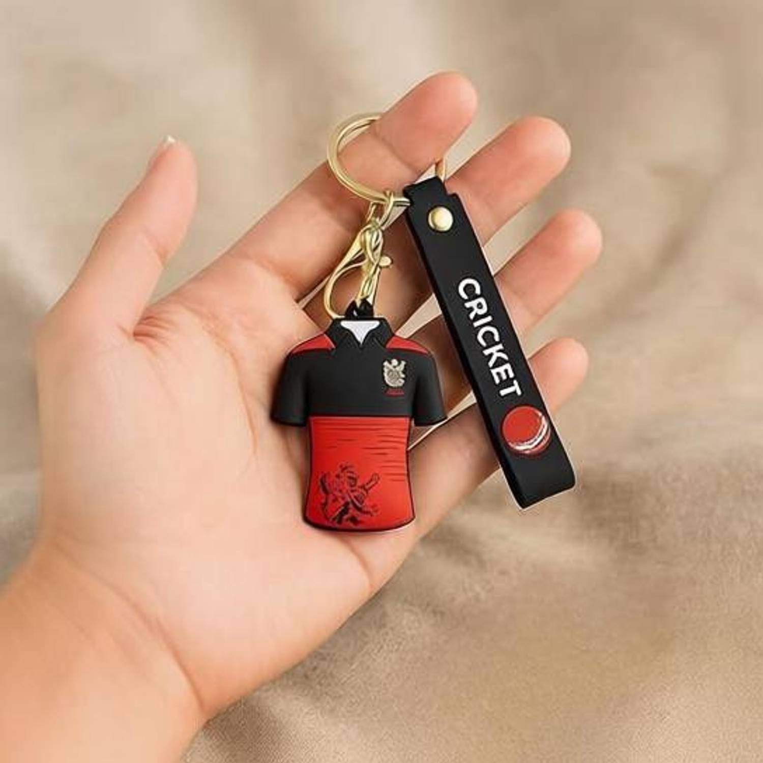 ABS TRADERS Rcb Jersey keychain Team India Cricket Keychain (1Pcs) Key Chain
