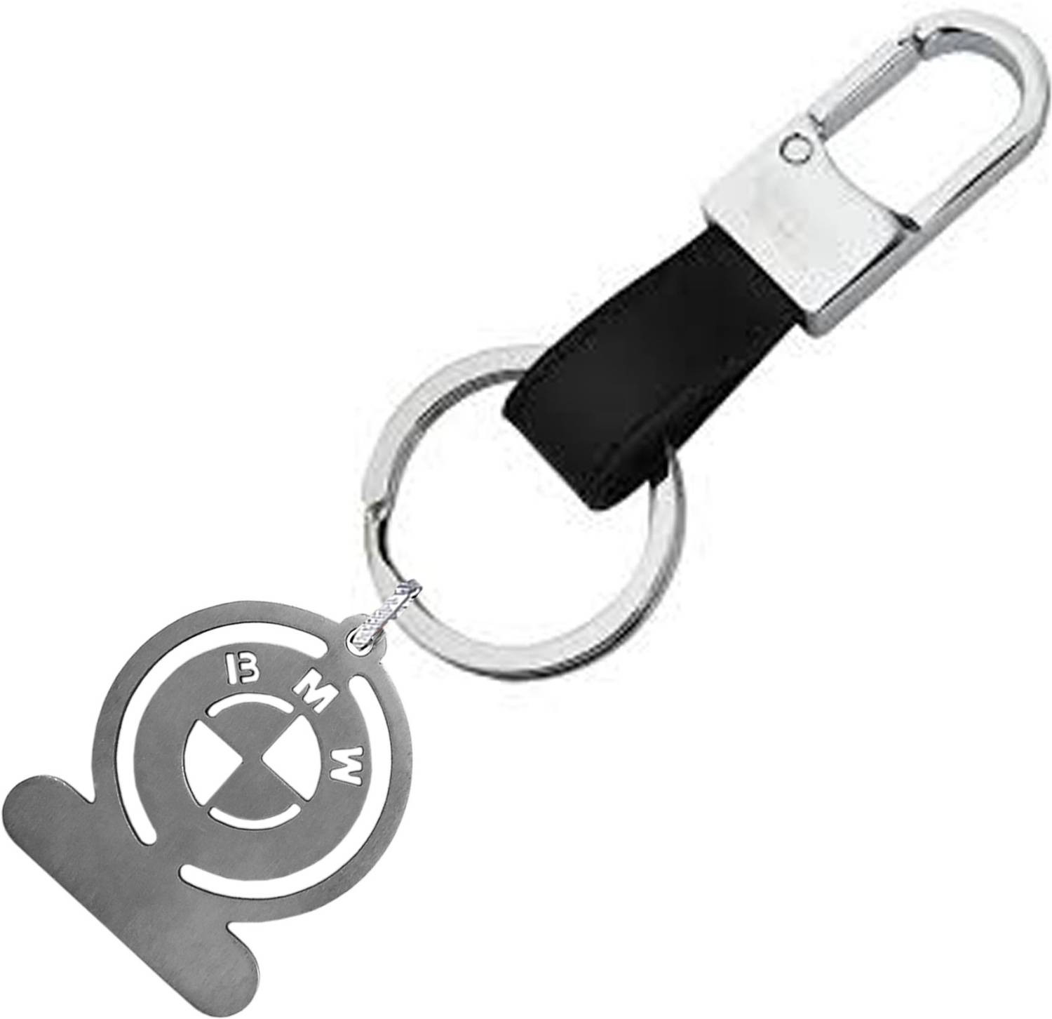 【新品】Chabi ボインキャミ MGP FASHION Leather Keyring Black Grey Locking hook Carabiner