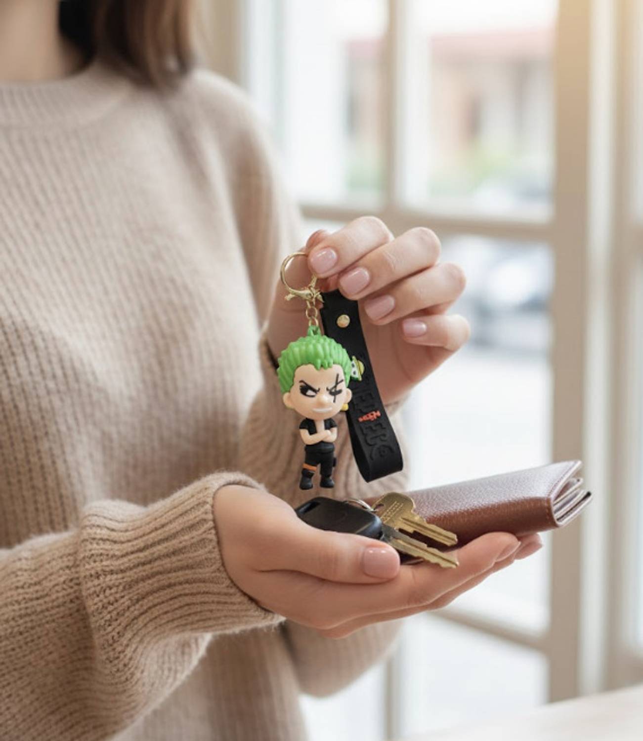 gadgetschroma One Piece Roronoa Zoro Premium 3D Silicone Keychain