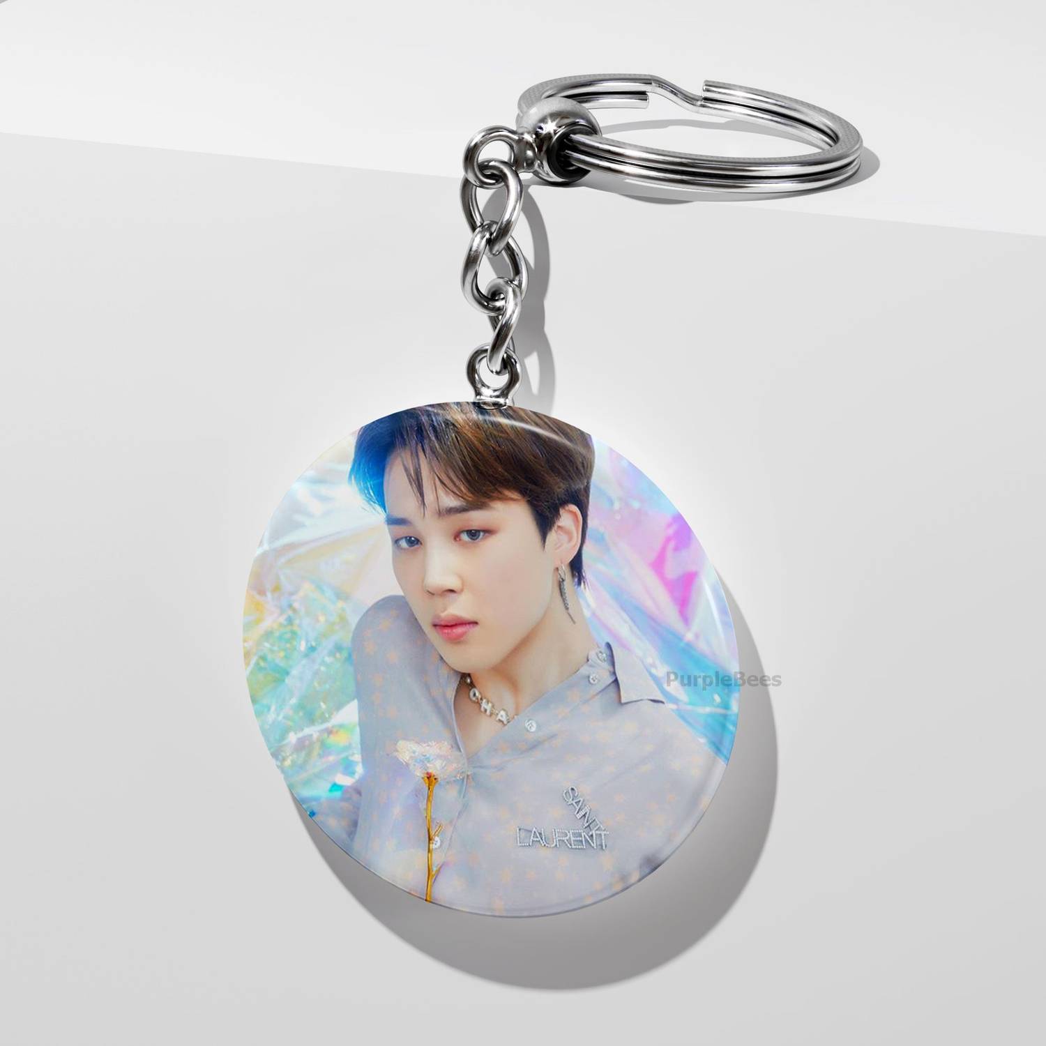 PurpleBees BTS jimin flower KEYCHAIN |BTS k-pop fan merch gift