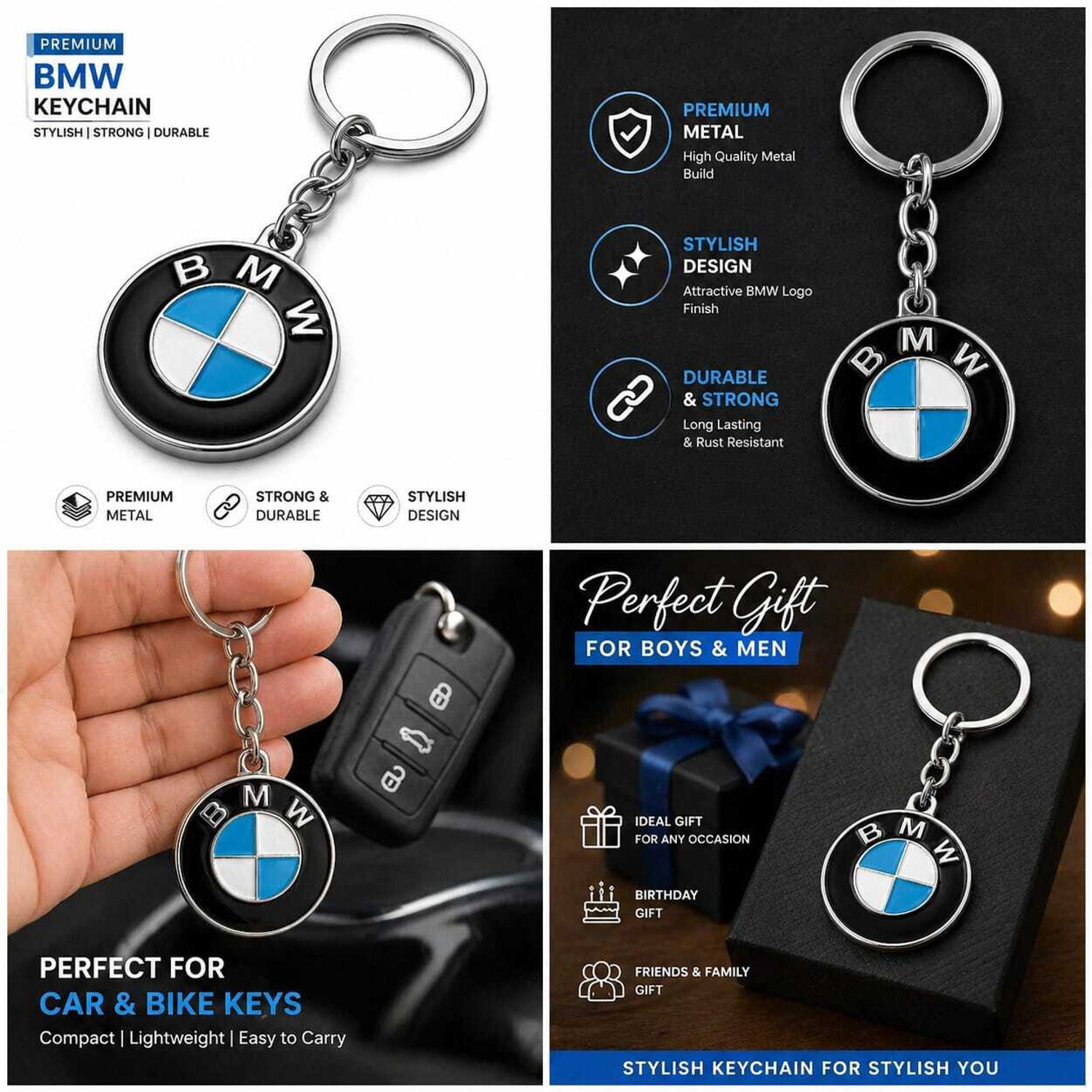 Image of KeyMan BMW Keychain for Cars And Bikes Key Chain