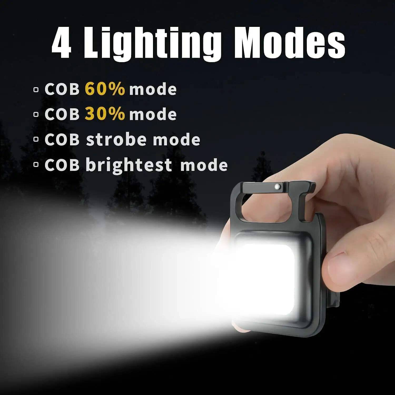 Everyonic LED Keychain Light Mini Cob Flashlight - Image 3