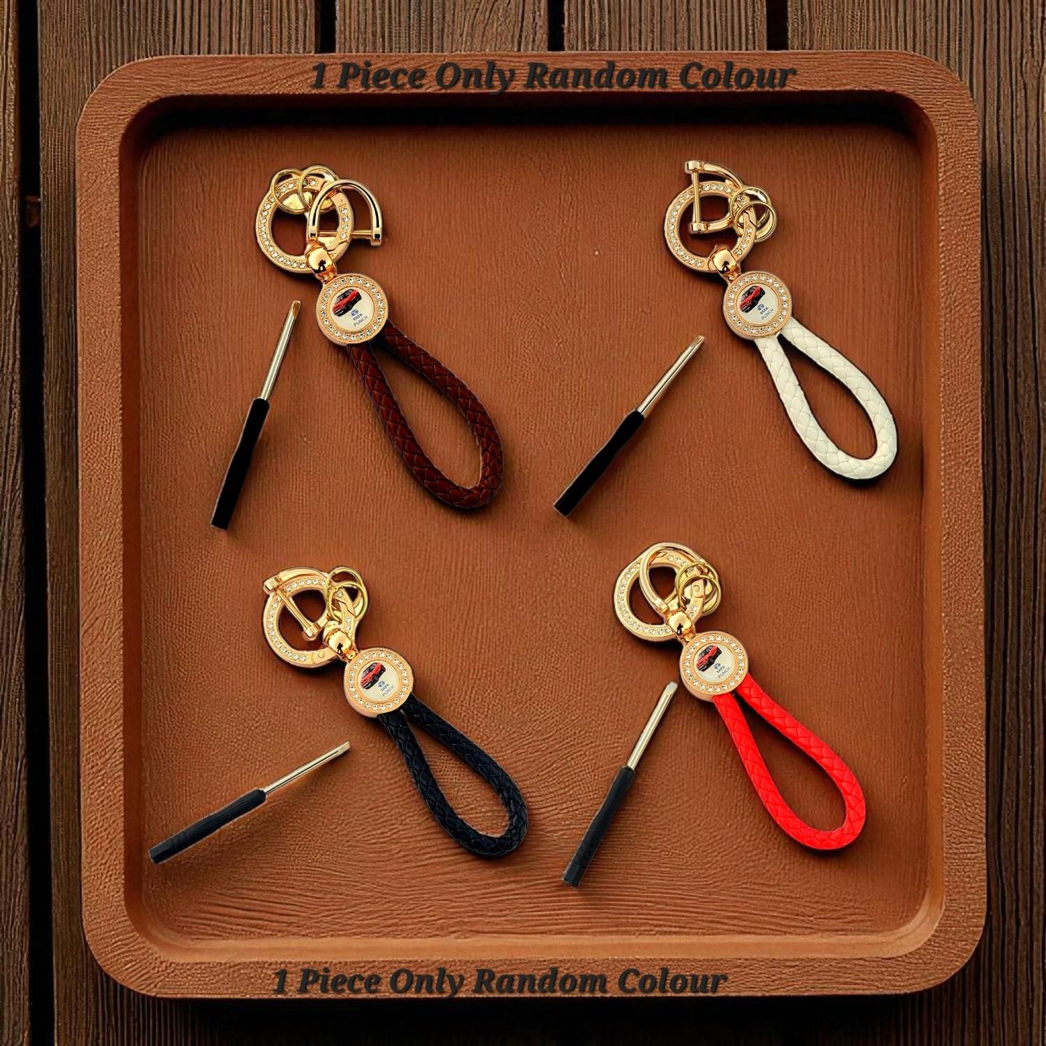 ADOREAL TATA PUNCH METALLIC KEYCHAIN AND KEYRING WITH CAR LOGO Key