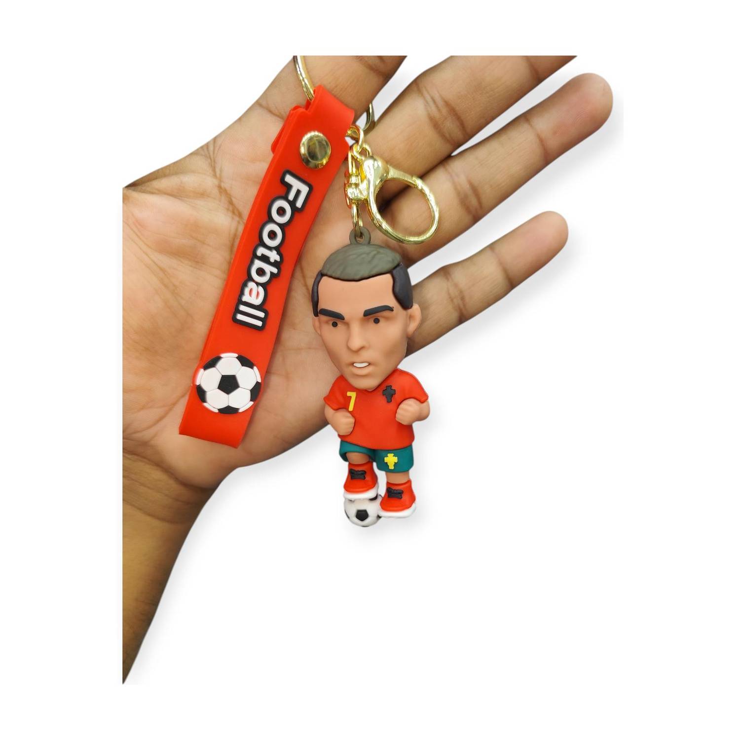 Actino Ronaldo 3D silicone keychain / Key Ring For Bag,Backpack and Keys Key Chain