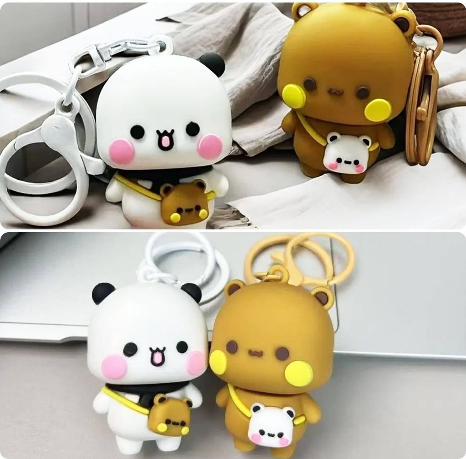 gustave Cute Cartoon Bear Couple Keyrings - Image 5