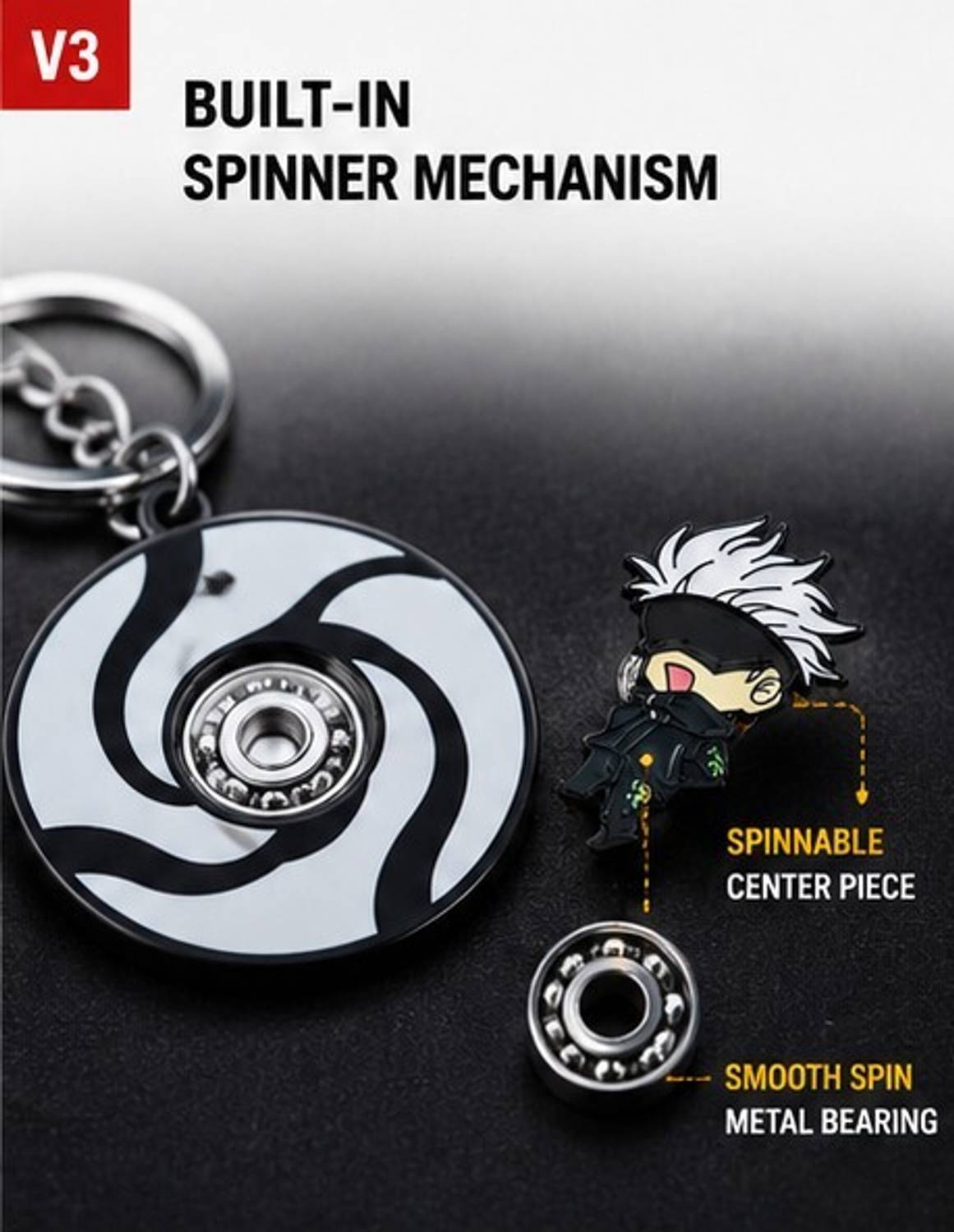 lsaiah Naruto Spinner Wheel Keychain - Image 3