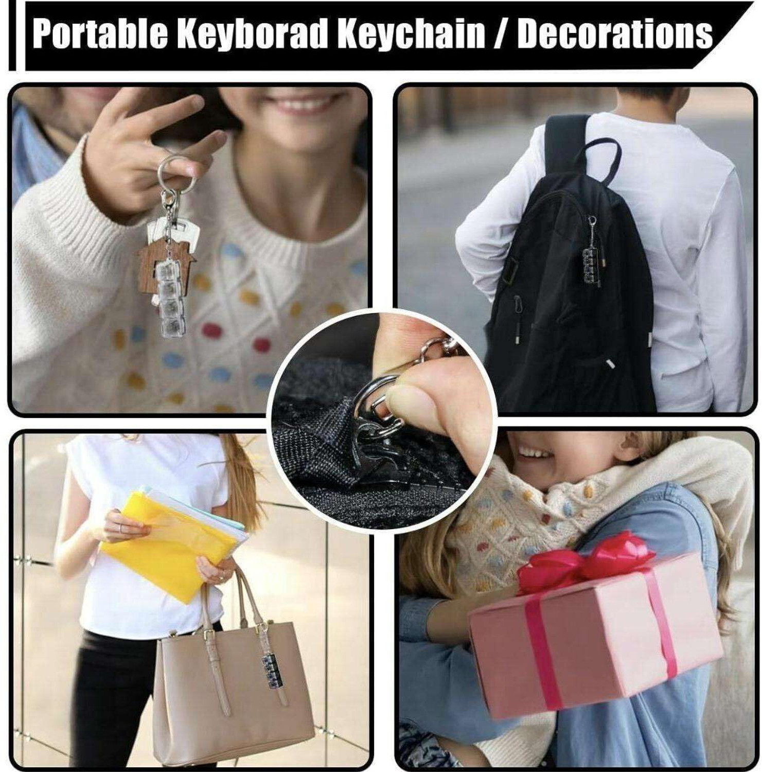 Image of COZYZORO Keyboard Fidget Toy Light Up Key Chain