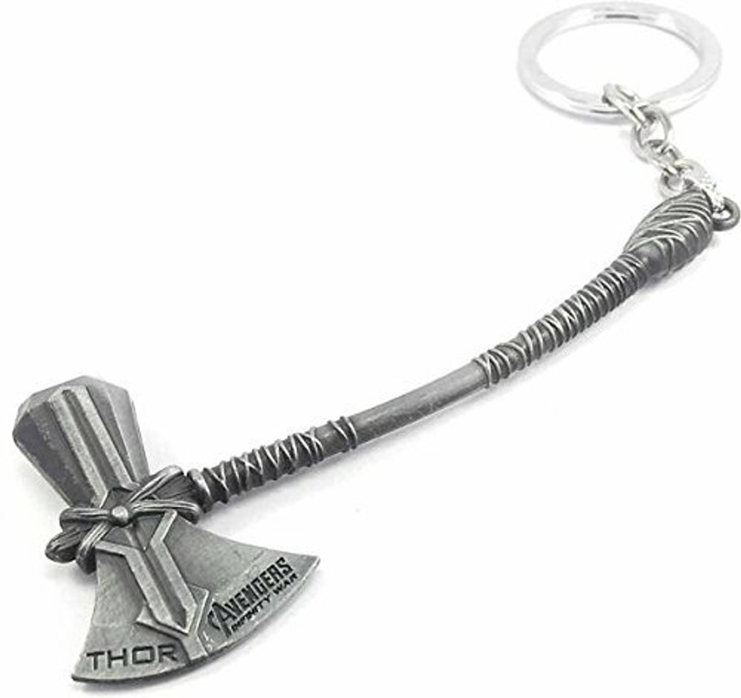 Electro Cloud Marvel Thor Axe & Hammer Silver Metal Key Chain (Pack - Image 2