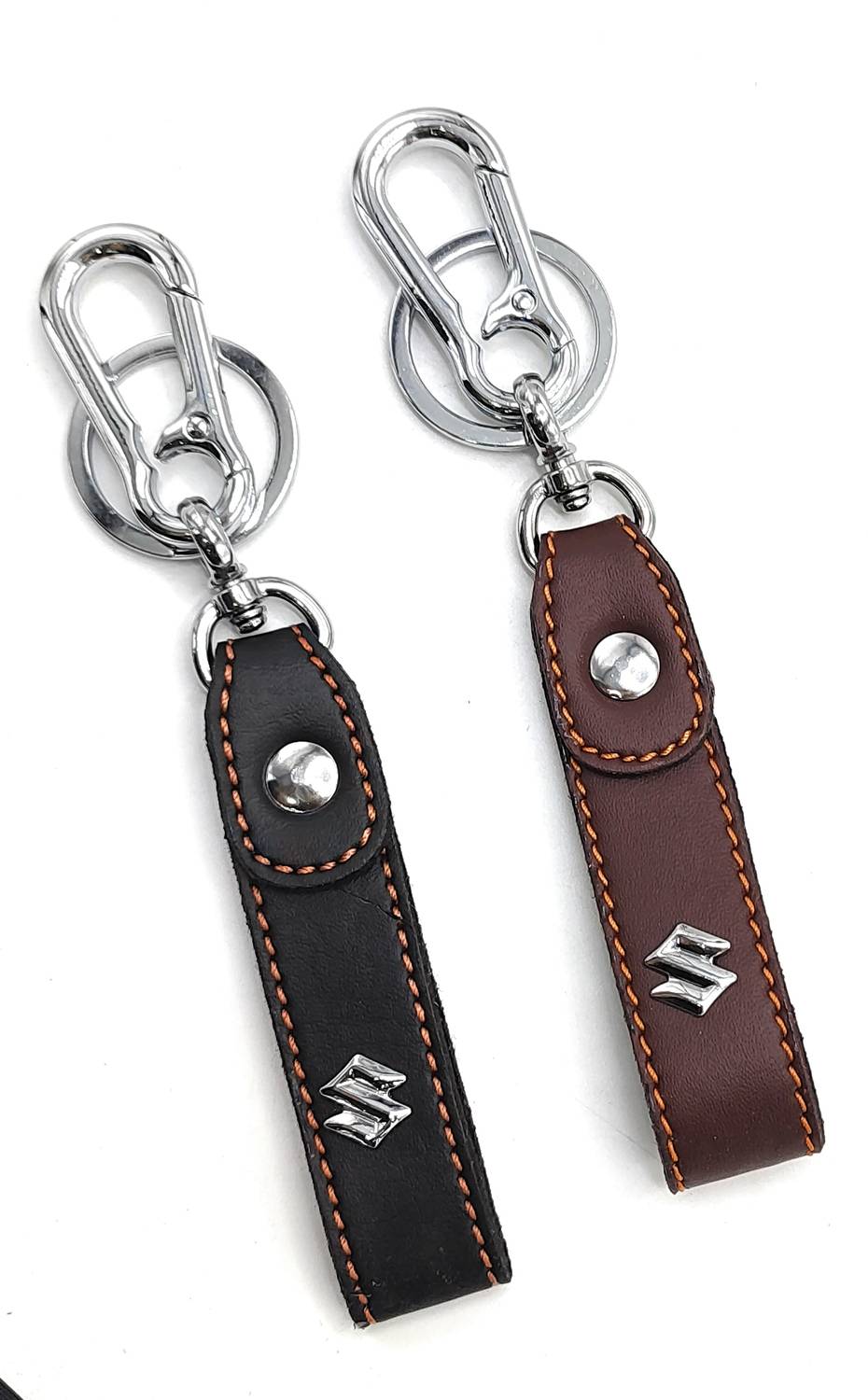 Jdp Novelty Premium Quality Leather Metal Keychain. Leather Strip