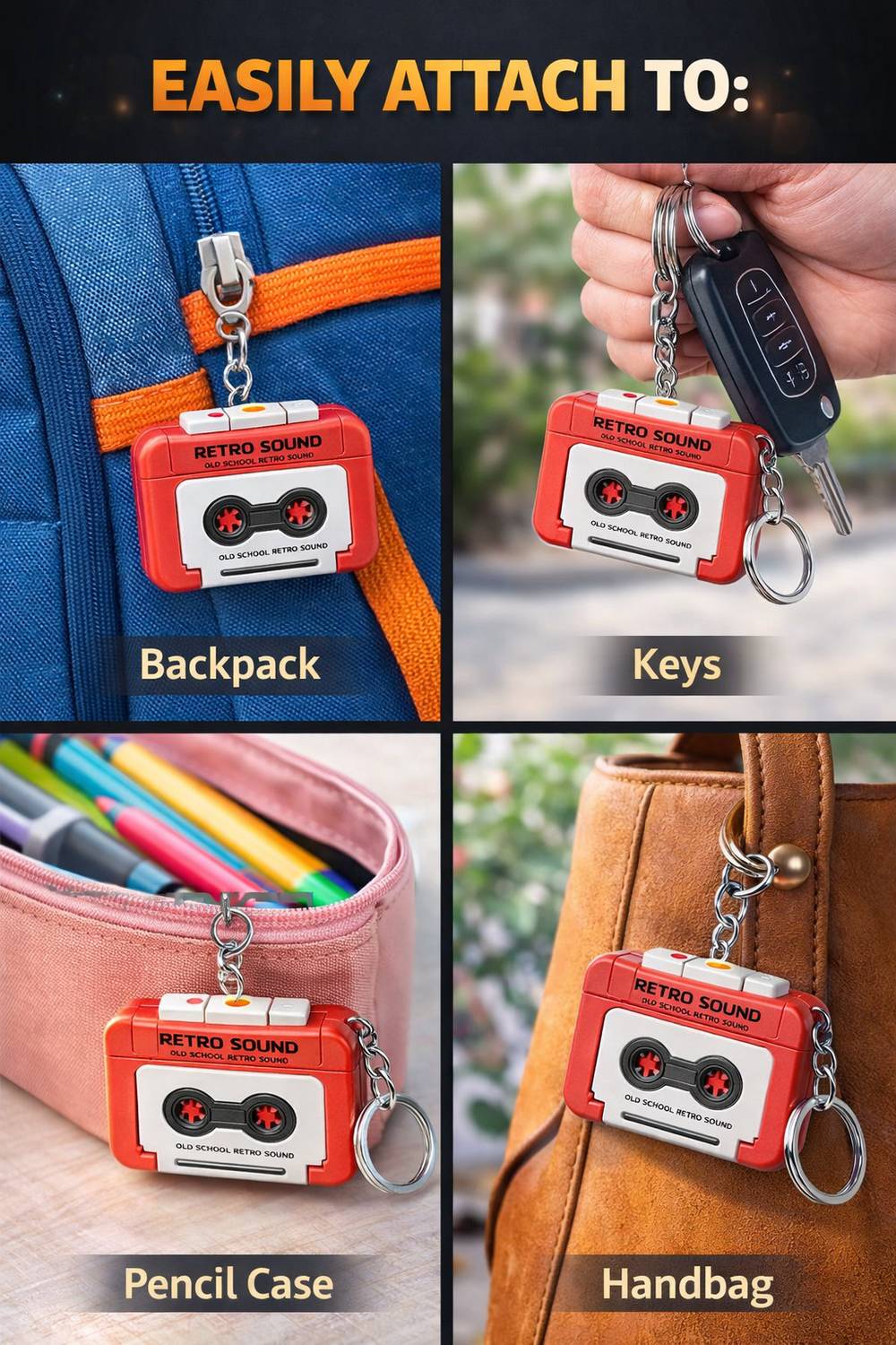 Iqbals Retro Sound Mini Voice Recorder Keychain - Image 4