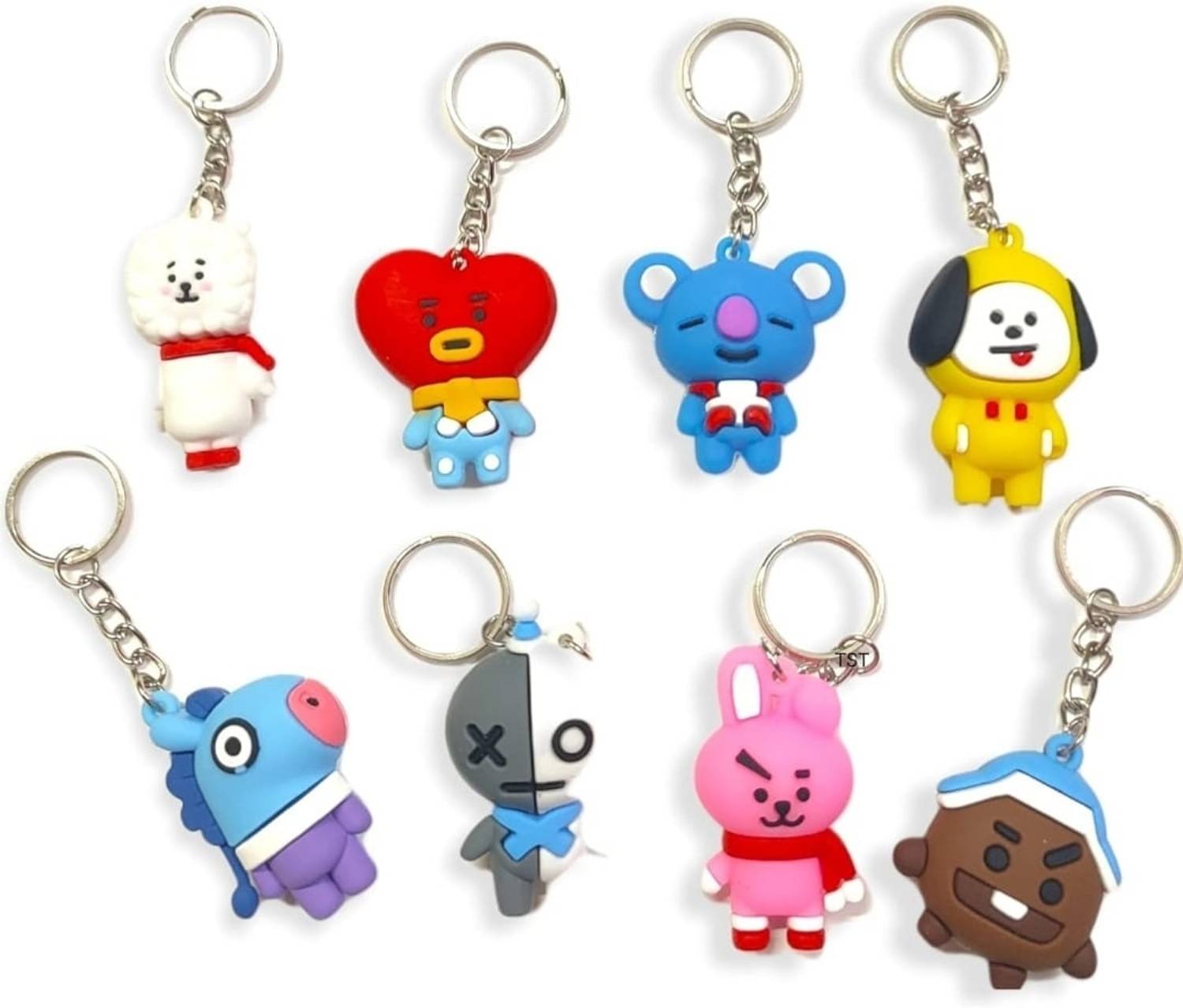 Jdp Novelty Pack of 8 Silicone b-t-s Band Cartoon Version (8 pcs