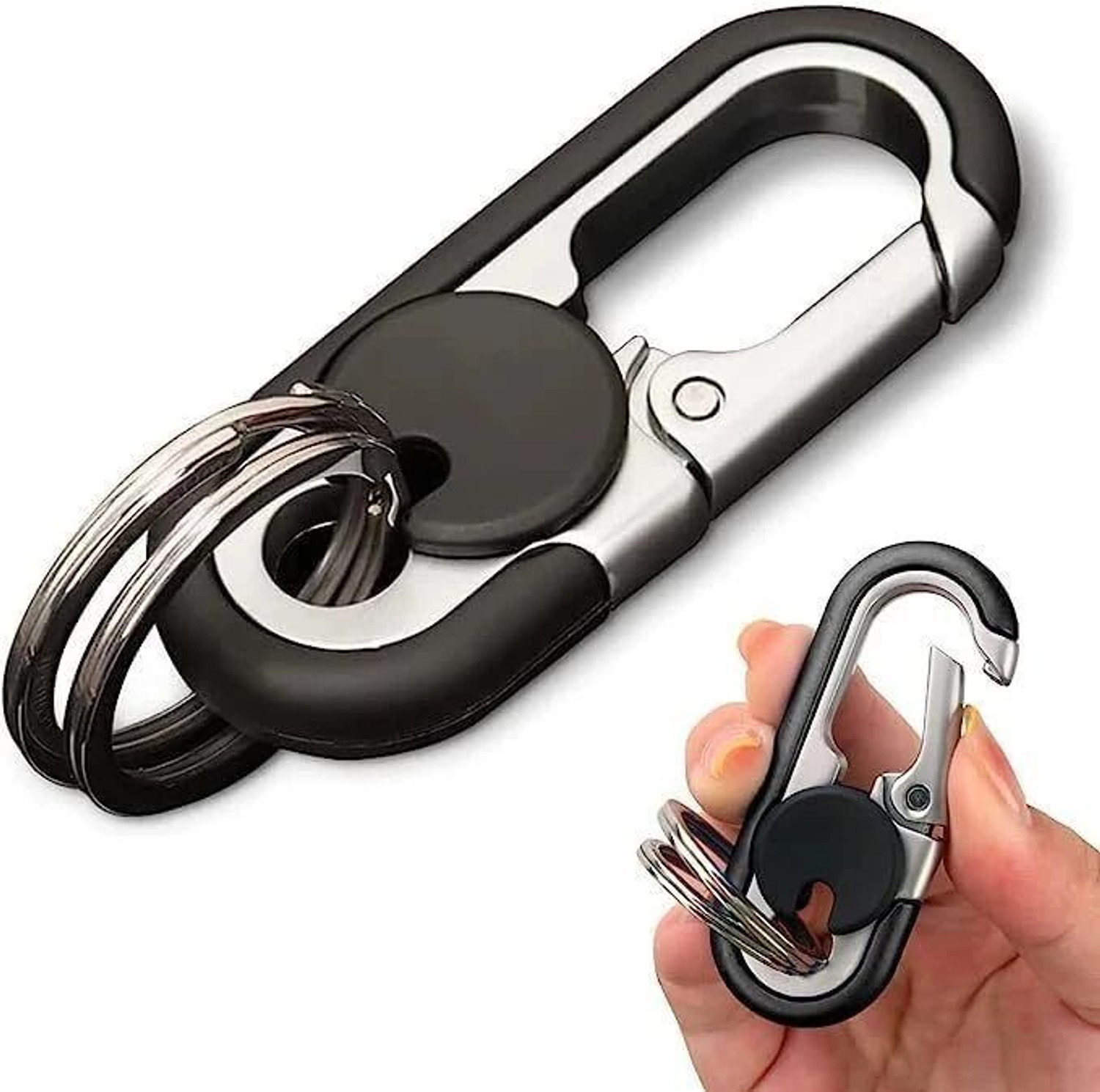 Image of WROPZO Mens Car Key Chain, Personalized Creative Stainless Steel Car Keychain for Men Key Chain
