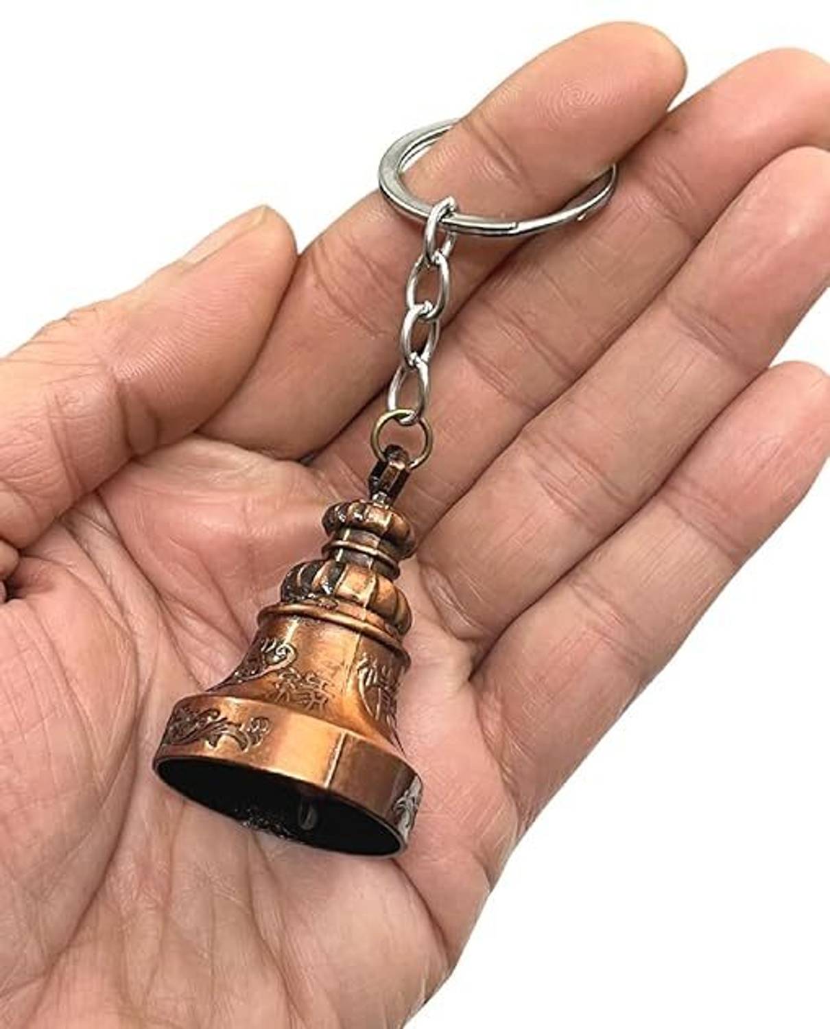 Bodytech Decorative Guardian Bell Keychain, Tibetan Style Good Luck Charm, Antique Key Chain