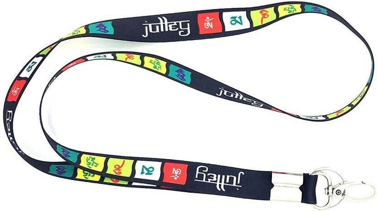 Image of Shining Gift Tibetan Prayer Flag Banner & Lanyard Set, Traditional Buddhist (Combo 3 Pcs Set) Key Chain