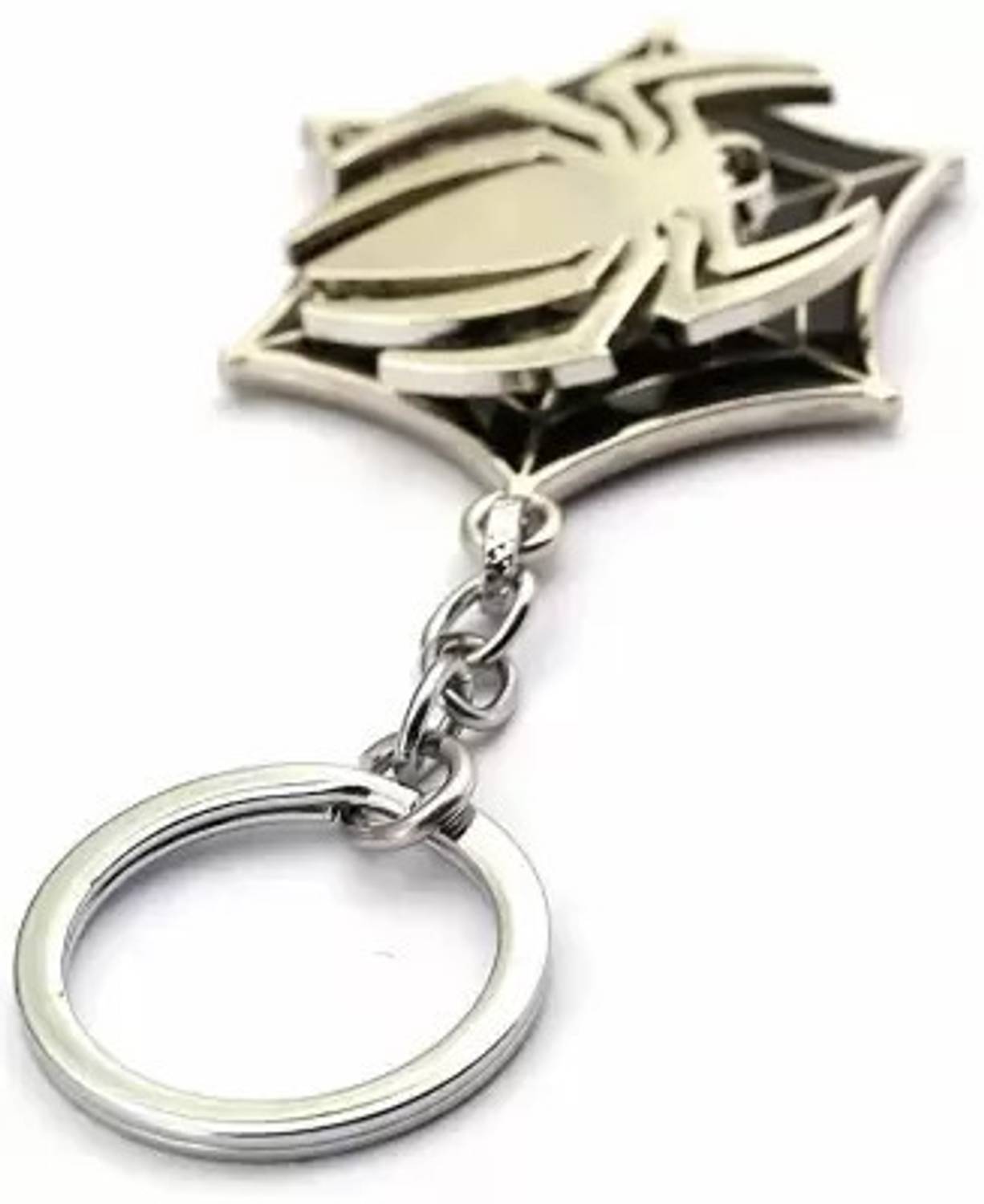 OHZEN Rotating Silver&black Animal Spider Keychain best quality