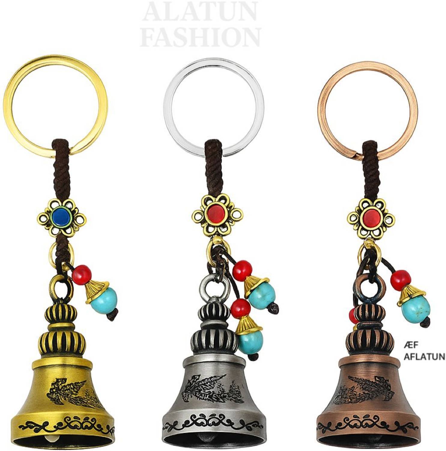 aflatunfashion 023 Spiritual Bell Keychain Set of 3 Key Chain