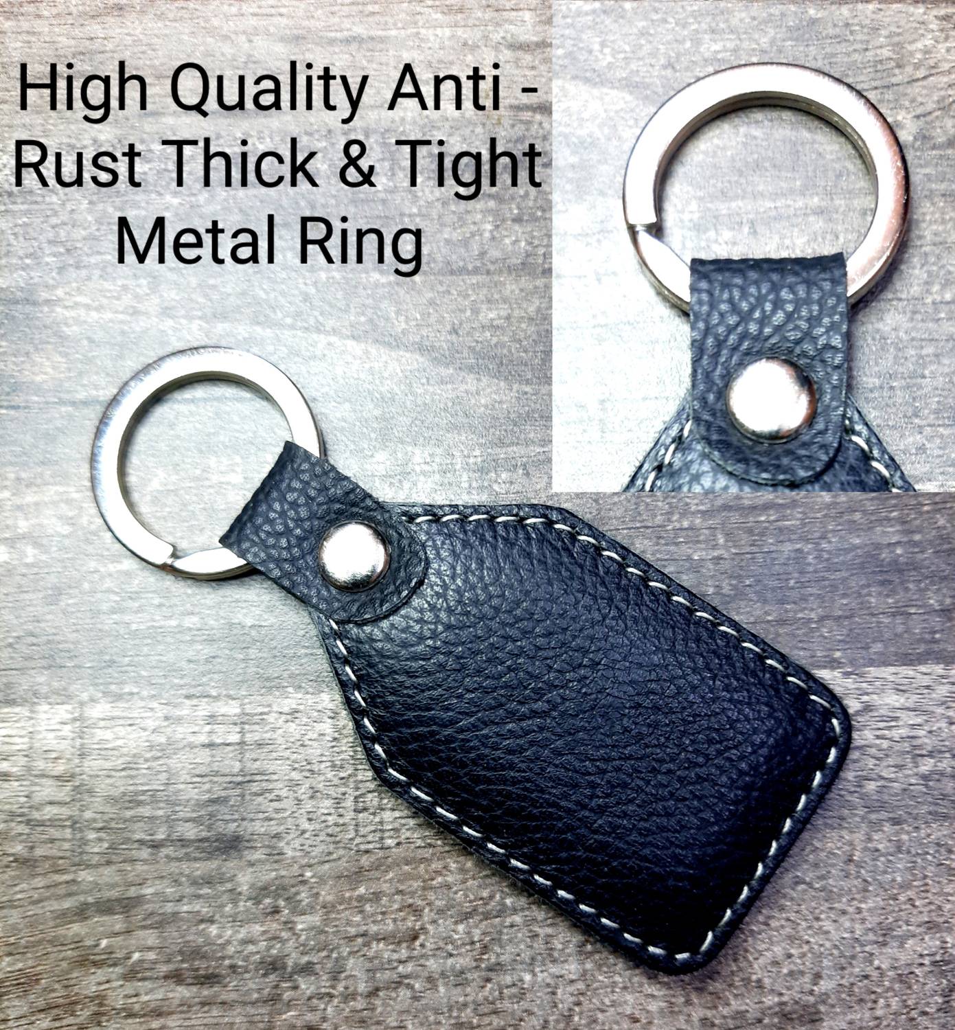 GIMNER 10 Pieces Genuine Leather Key ring / Leather Keychain / Key
