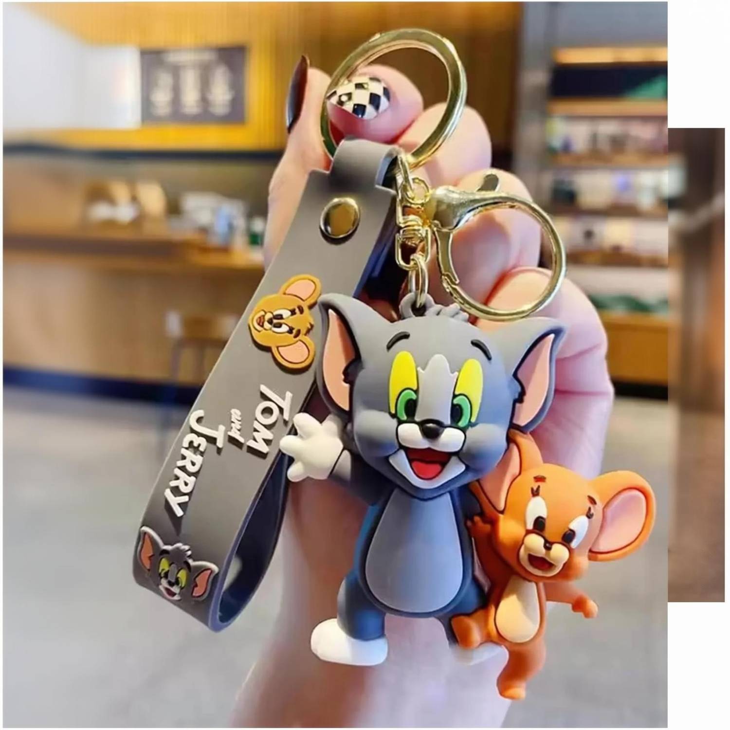 Actino Tom & Jerry Silicone Keychain Cartoon Keychain for Kids & Adults Key Chain Key Chain