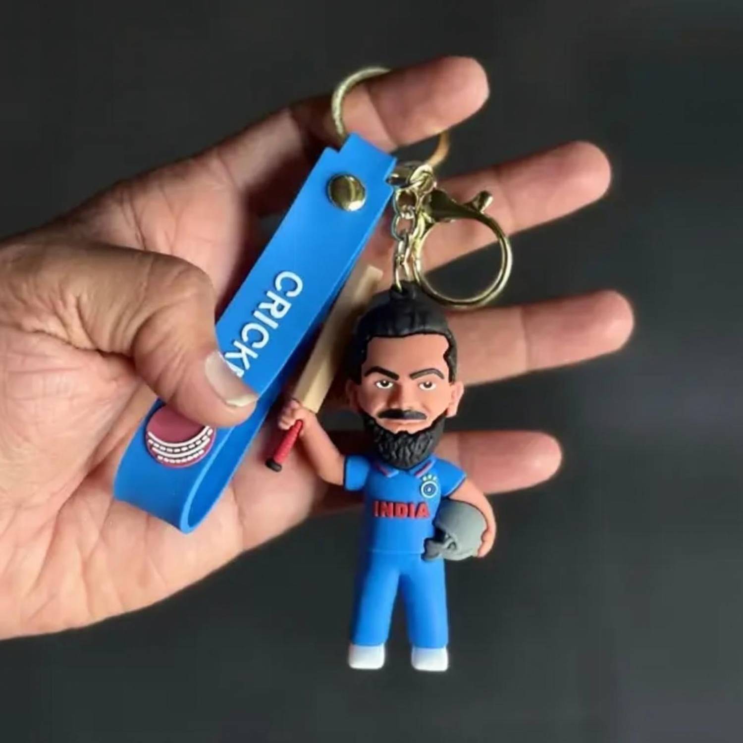 Actino Virat Kohli Gifting Sports Indian 3D Rubber for Return Gifts Key Chain Key Chain