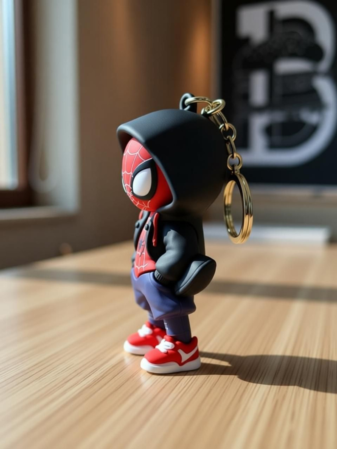 Image of Actino SpiderMan Cartoon Characters Keychain for Girls Boys,Cute Silicon Keychains 3D Key Chain