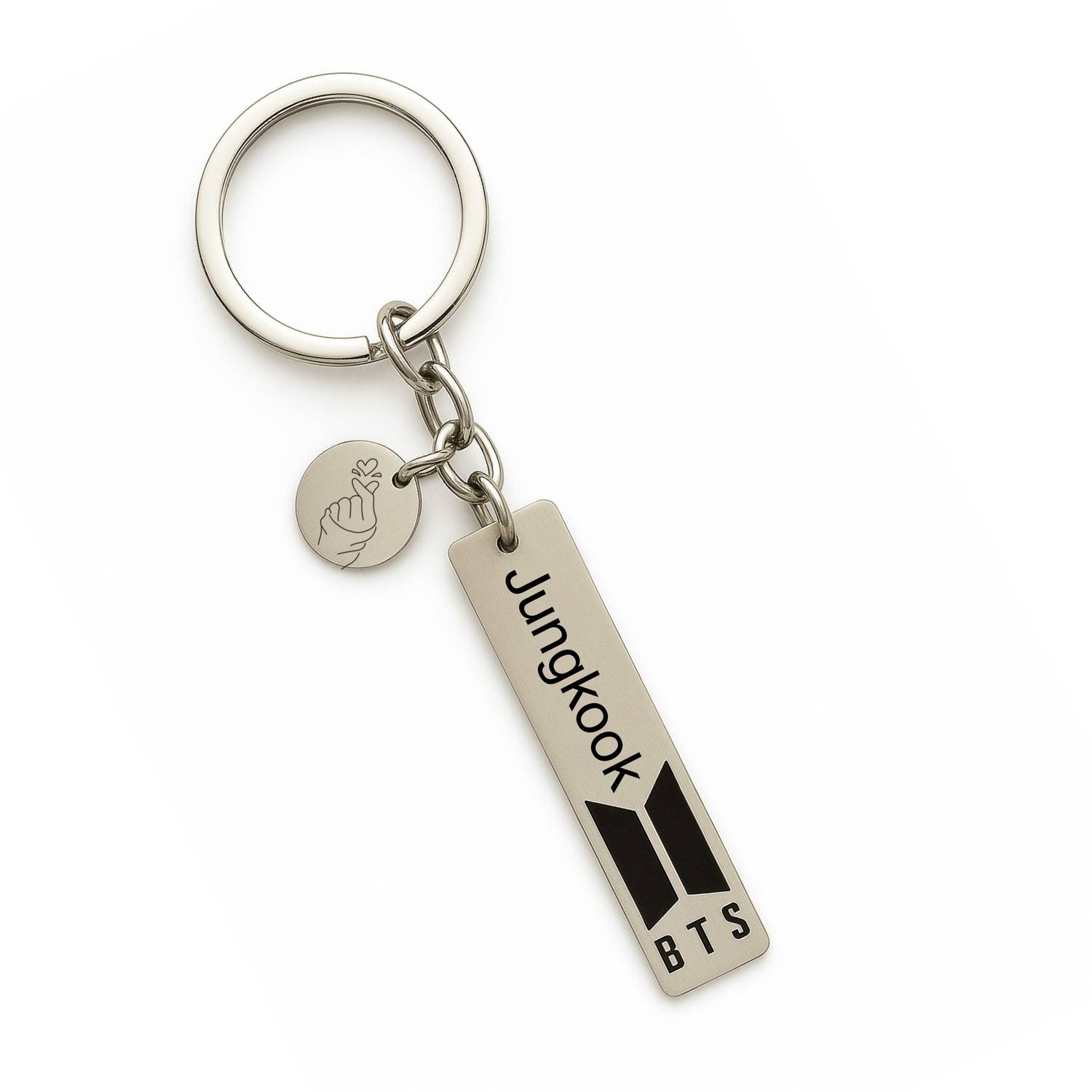 BTS Jungkook 両面メタルキーリング PIJERA BTS Jungkook Stainless Steel Double-Sided Printed Metal