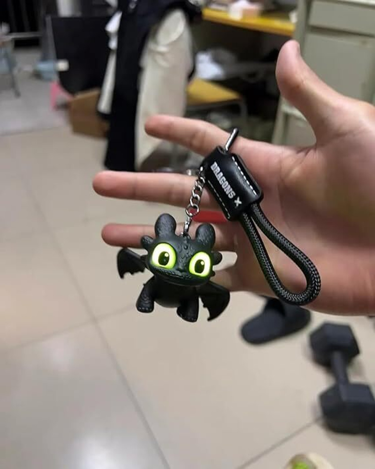 Image of MSVTRADESS Night Fury Dragon with Light Key Chain