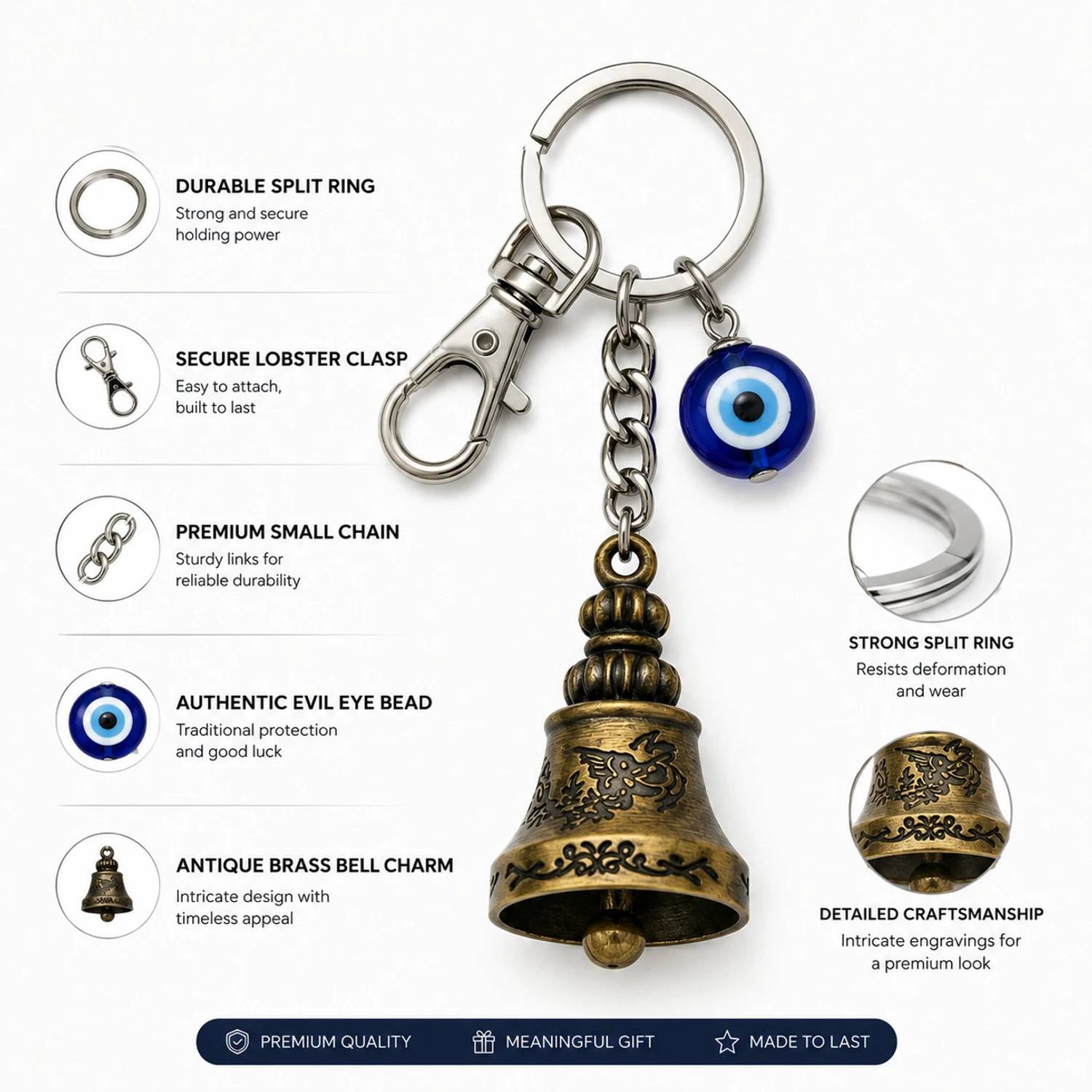 Collab Guardian Angel Motorcycle Key Chain - Image 3