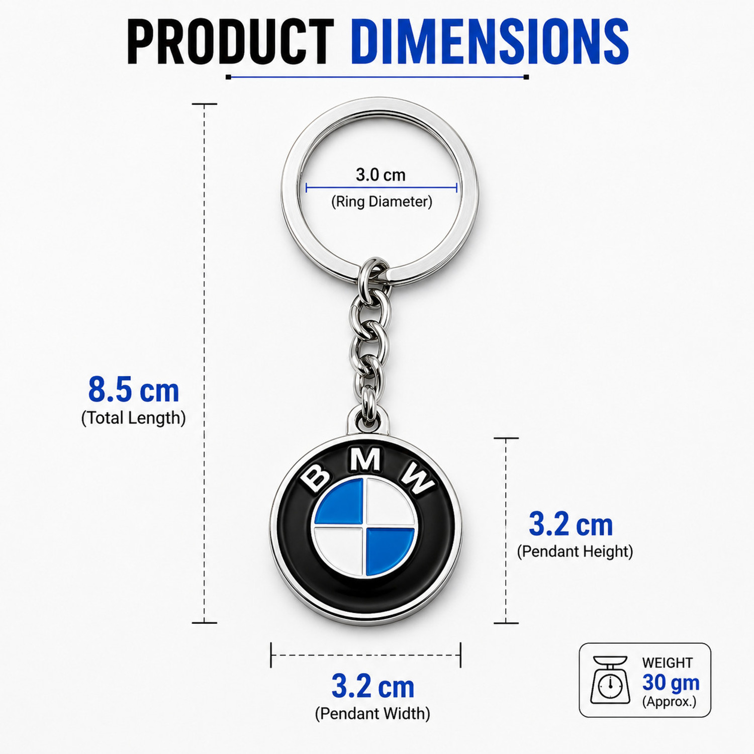 Image of KeyMan BMW Keychain for Cars And Bikes Key Chain