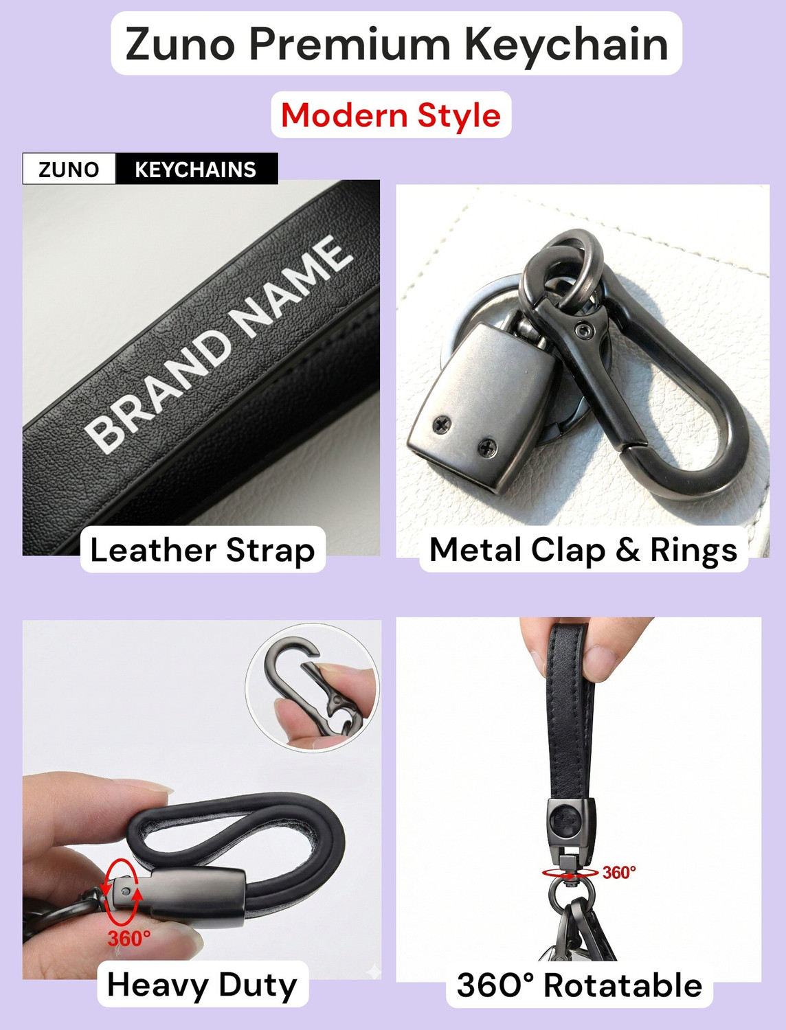 Image of Thevellahub Zuno Royal Enfield Leather Keychain for Men Key Chain
