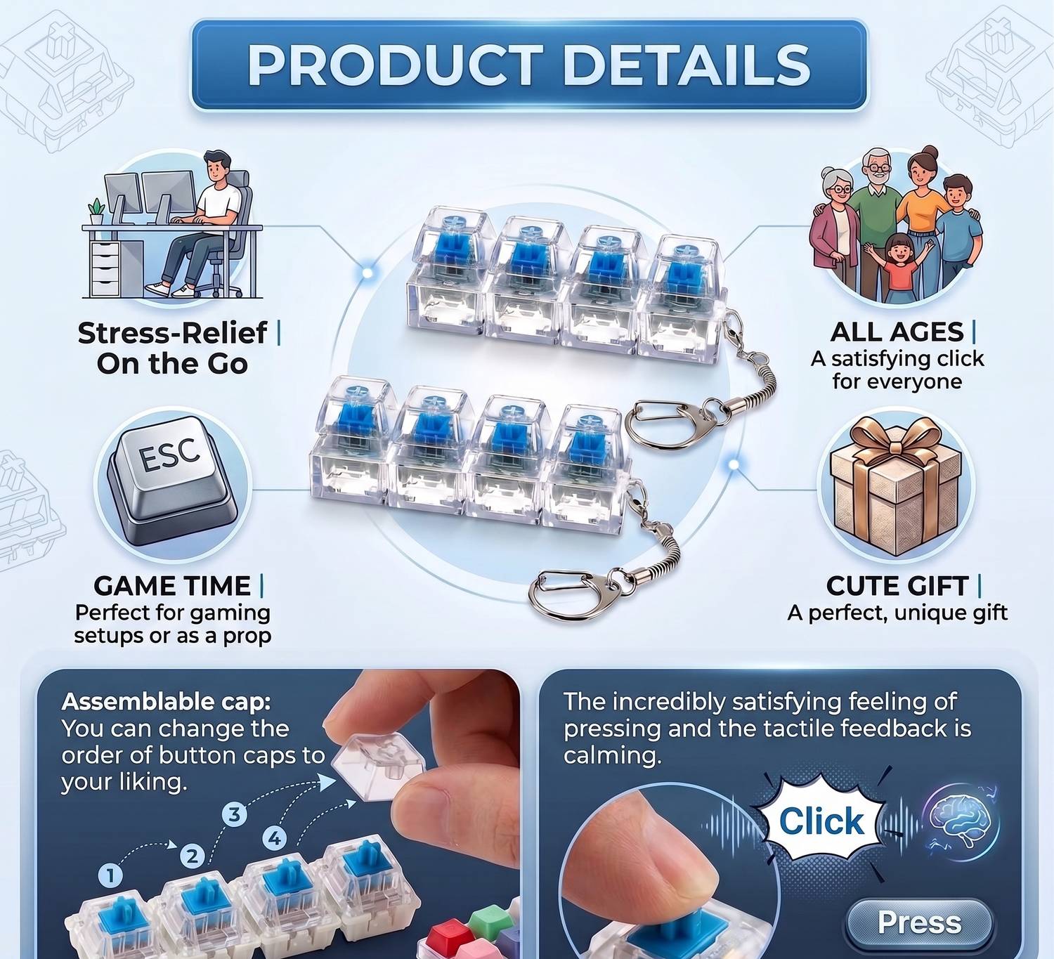 WOXX LED Keyboard Key Chain - Image 5