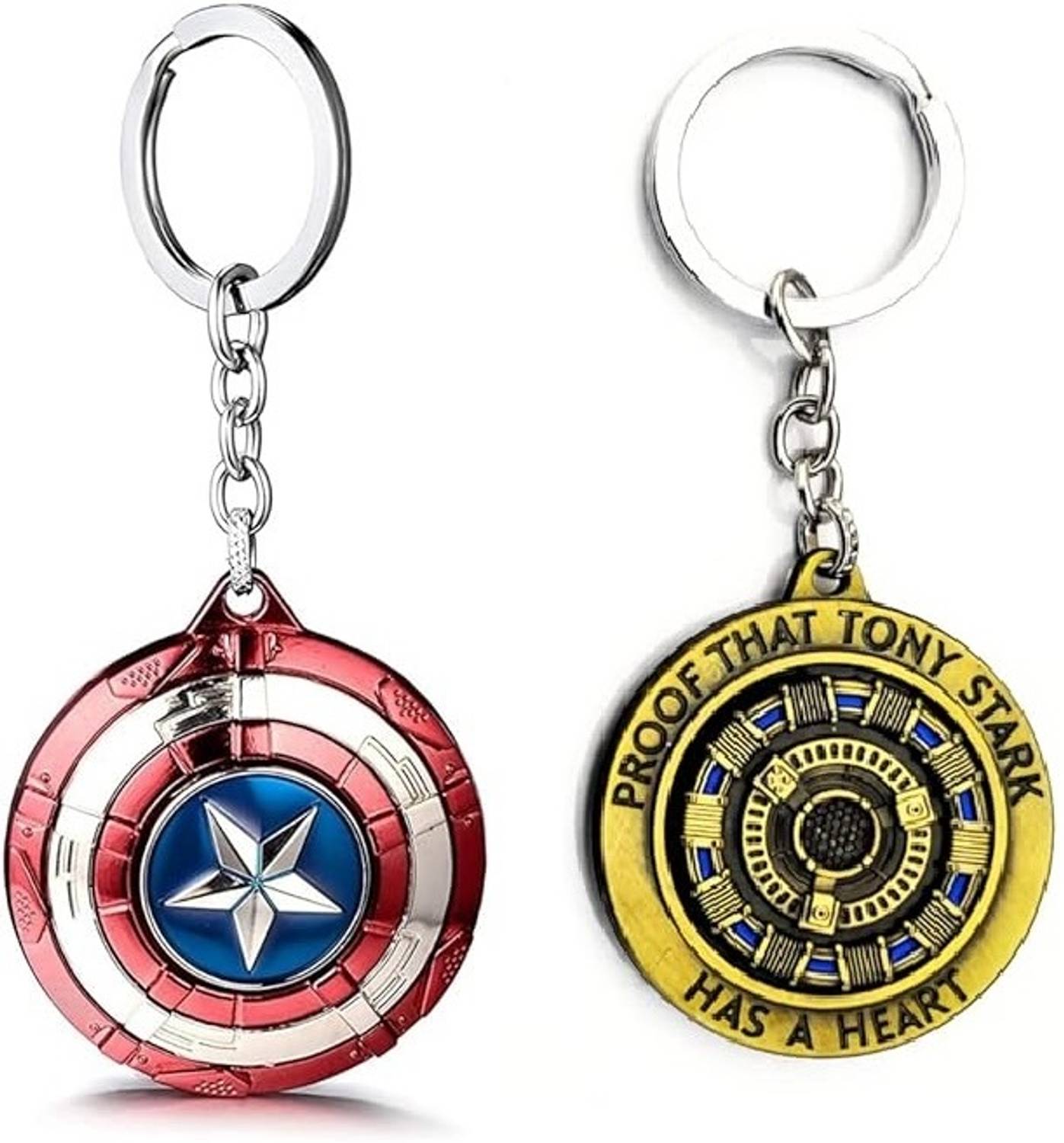 Mistazzo Captain America Shield & Tony Stark Arc Reactor Keyring - Image 1