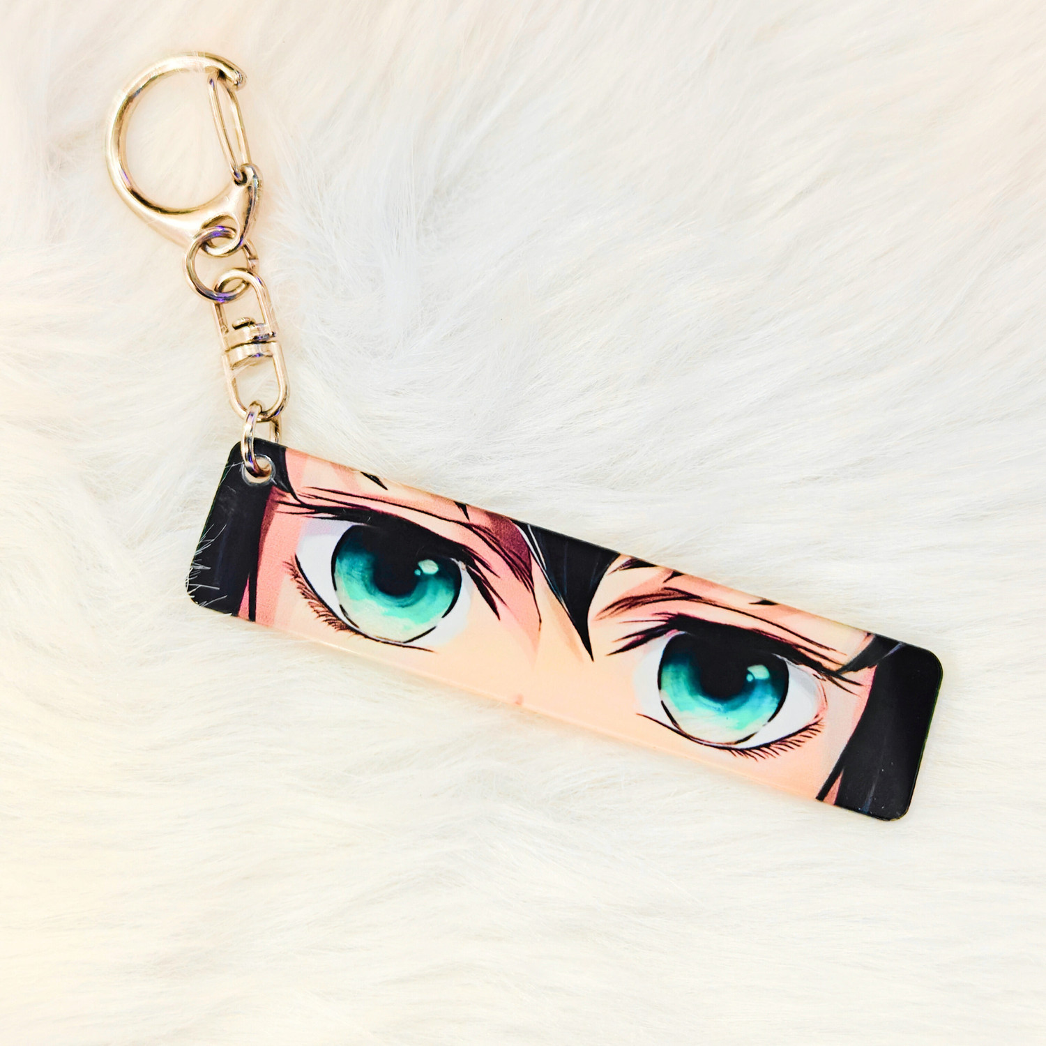Image of ZYNKAI Anime Demon Slayer Glowing Eyes Acrylic Keychain | Premium UV Print Key Chain