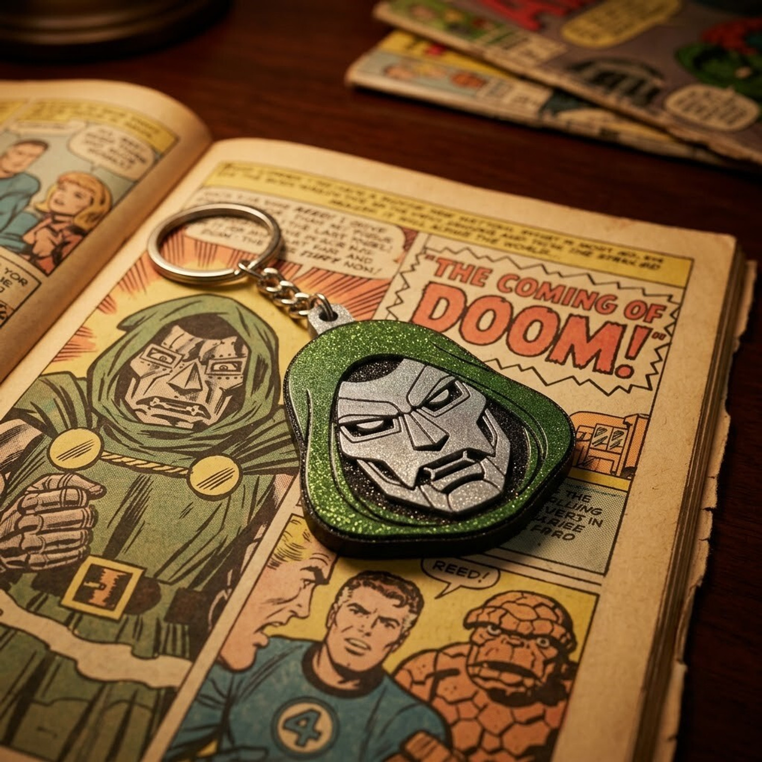 Image of LayerZcraft DR.DOOM KEYCHAIN FOR BAGS,KEYS,BIKES,CARS Key Chain