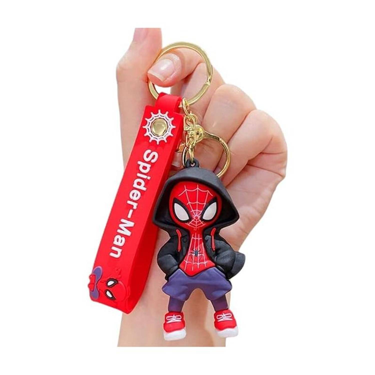 ABS TRADERS 3D Spider Man keychain Hoodie Keychains for Cute Keyring (1Pcs) Key Chain