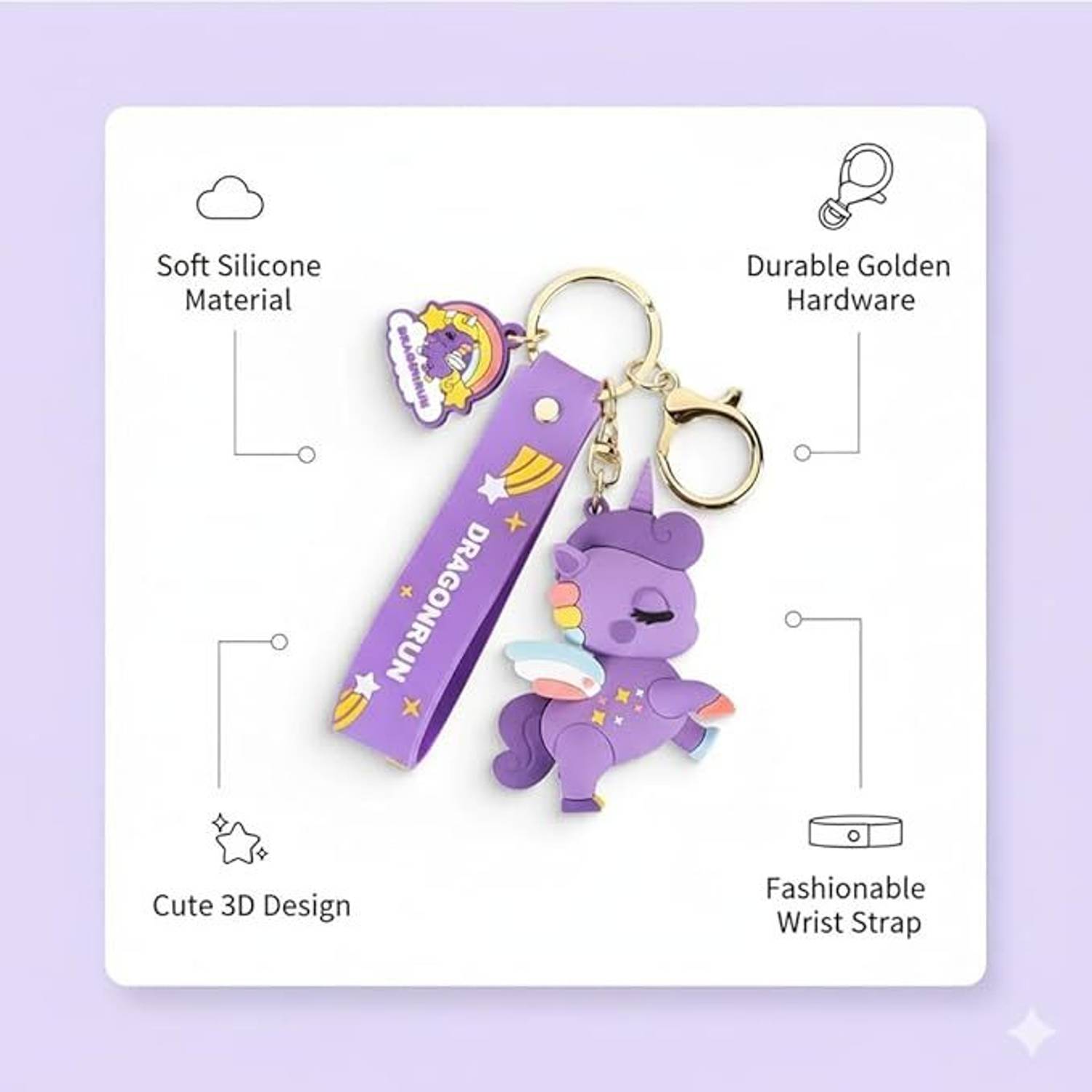 gadgetschroma Magical Unicorn Anime Key Holder Car Accessory Key