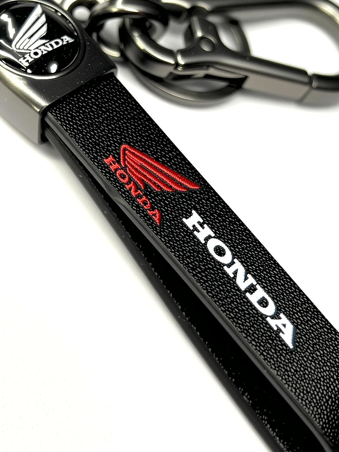 Image of FLAMBE Honda Bike Hanging Hook Leather Belt keychain Key Chain