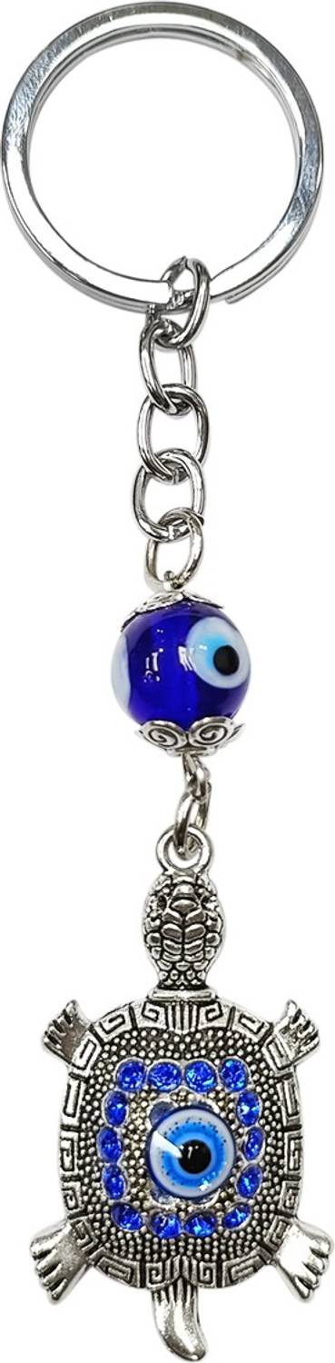 9dzine Evil Eye Tortoise Keychain For Good Luck And Nazar Protection Key Chain