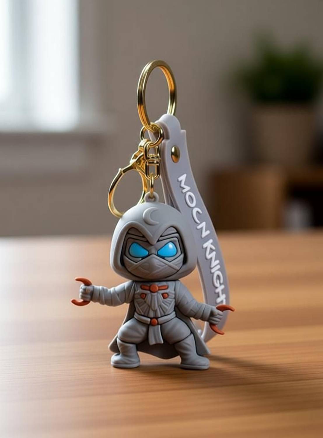 Daiyamondo Moon Knight 3D Rubber Keychain - Image 2