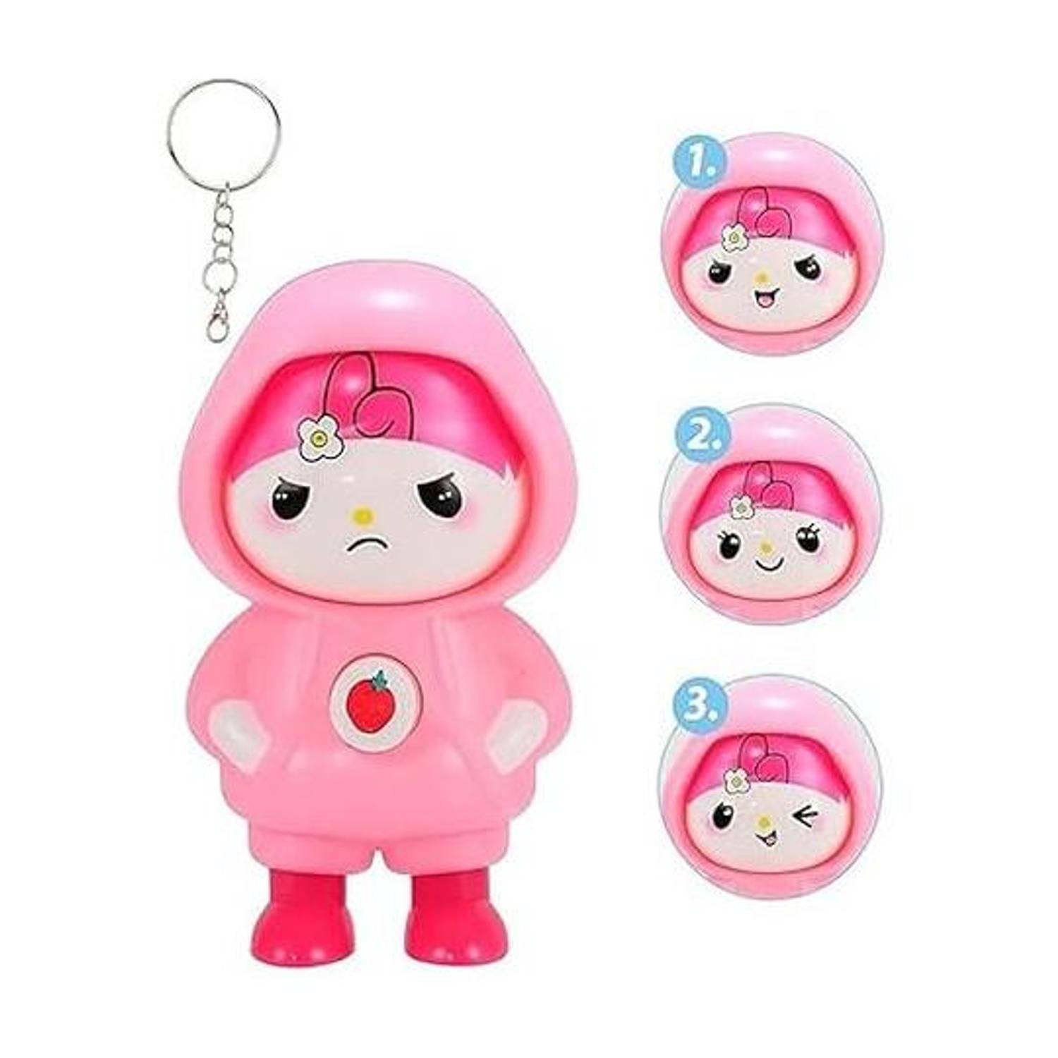 Black mirror Cute Face Changing Key Chain